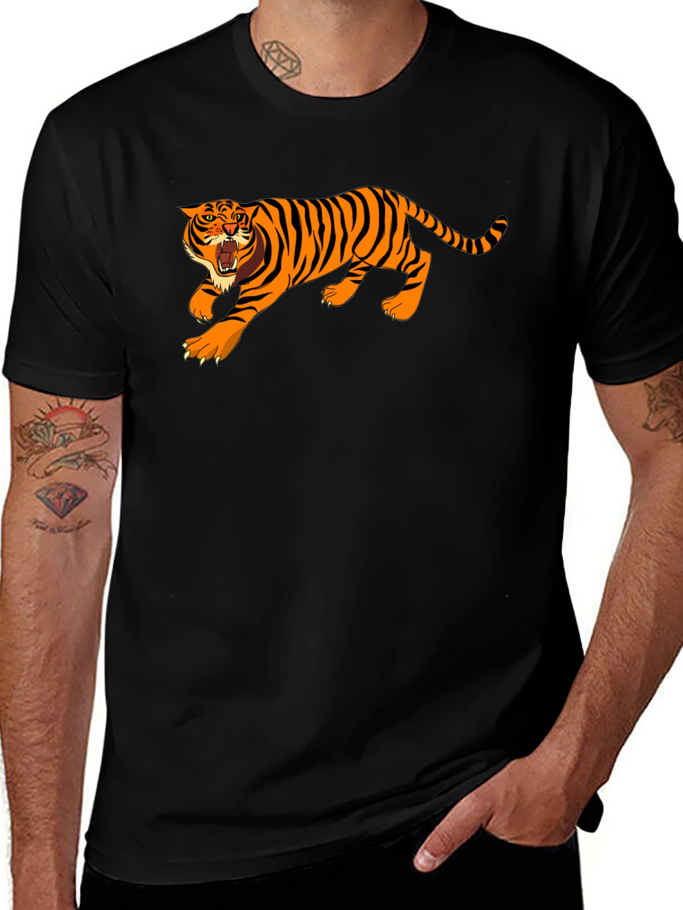 Tiger Graphic T-Shirt - Black