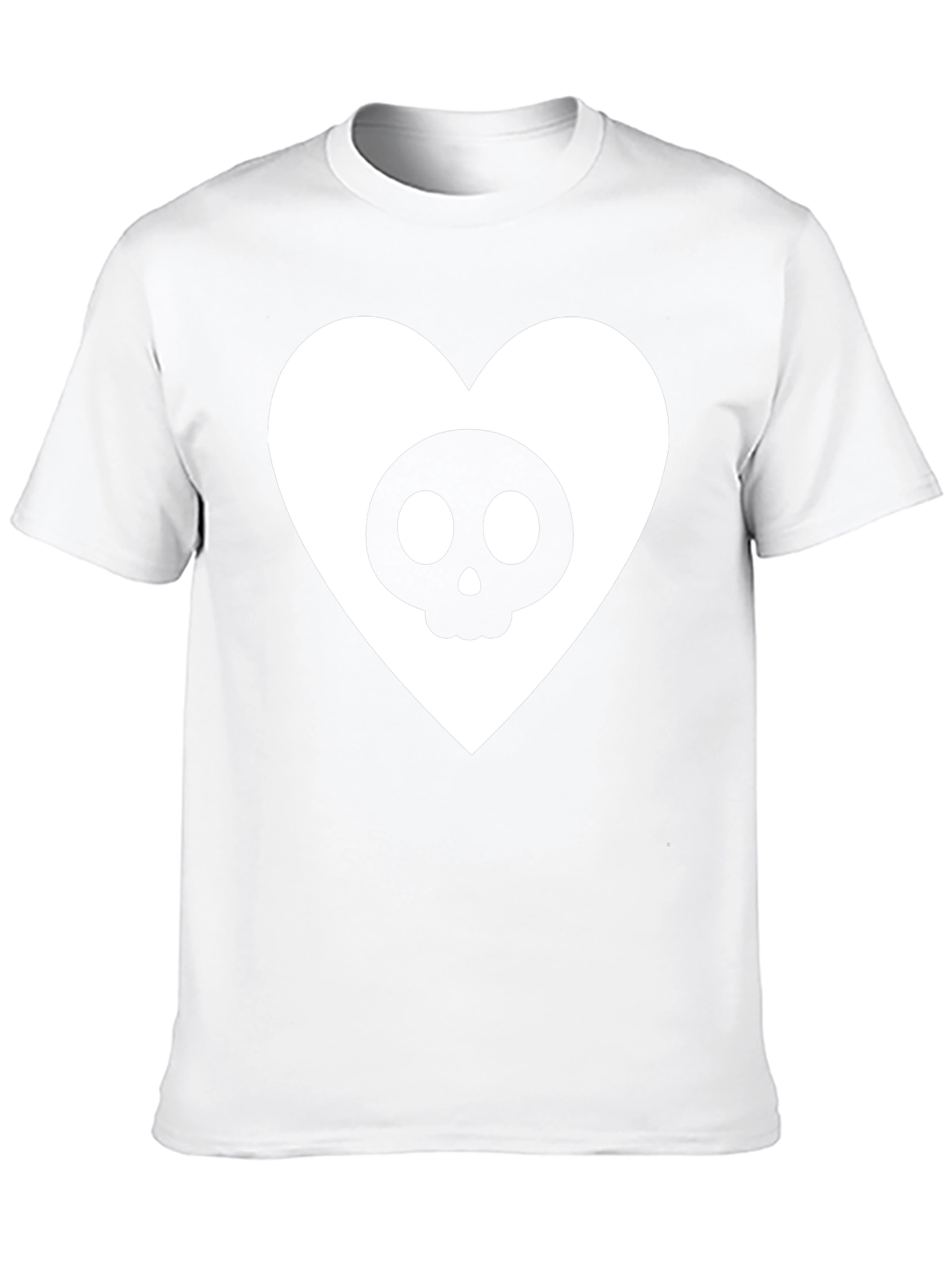 Skull Heart Graphic Tee - Black