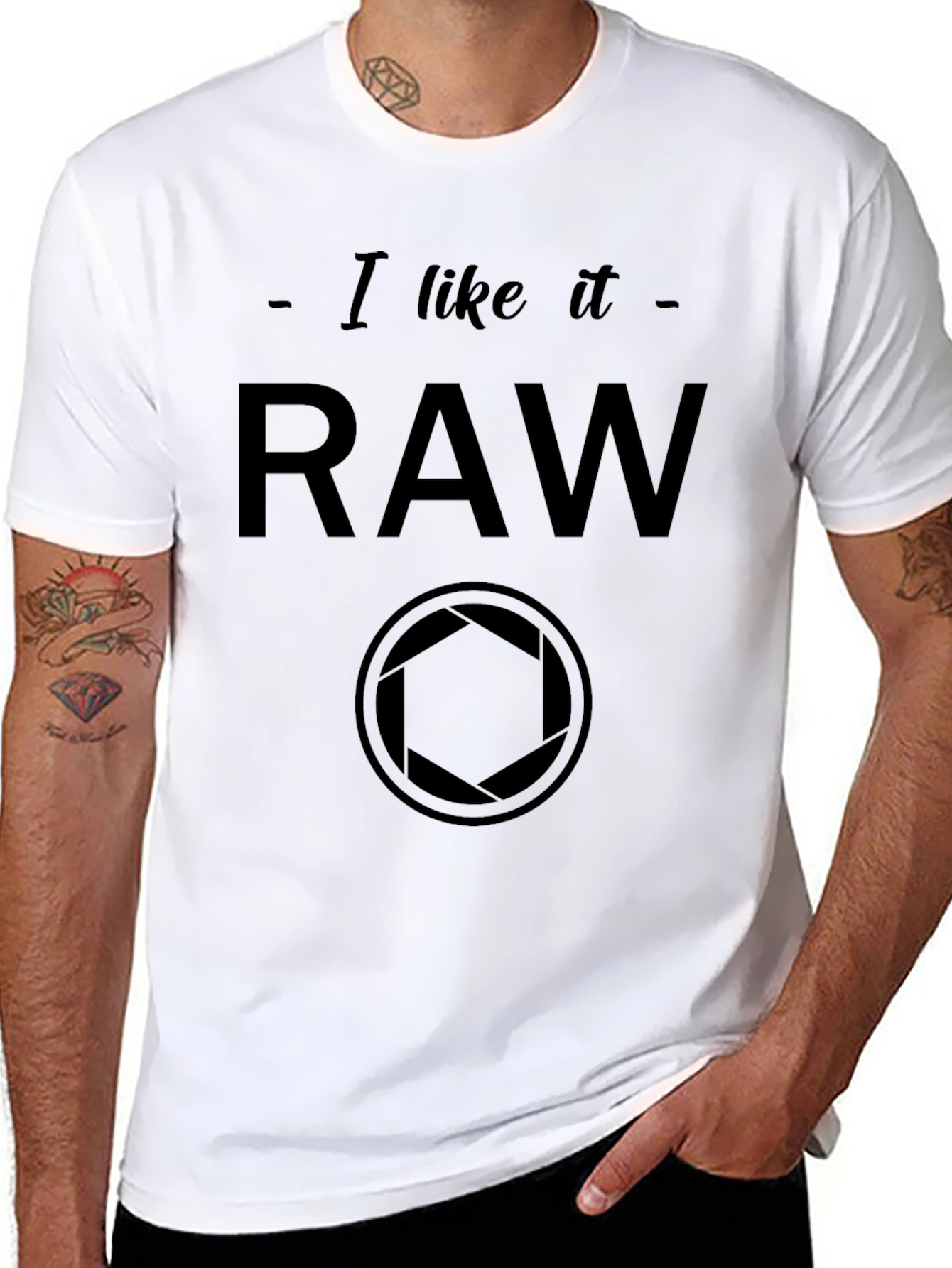 I Like it RAW Camera Photography Graphic T-Shirt