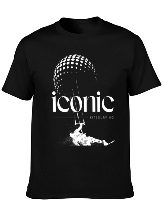 Iconic Kitesurfing Graphic T-Shirt - Black