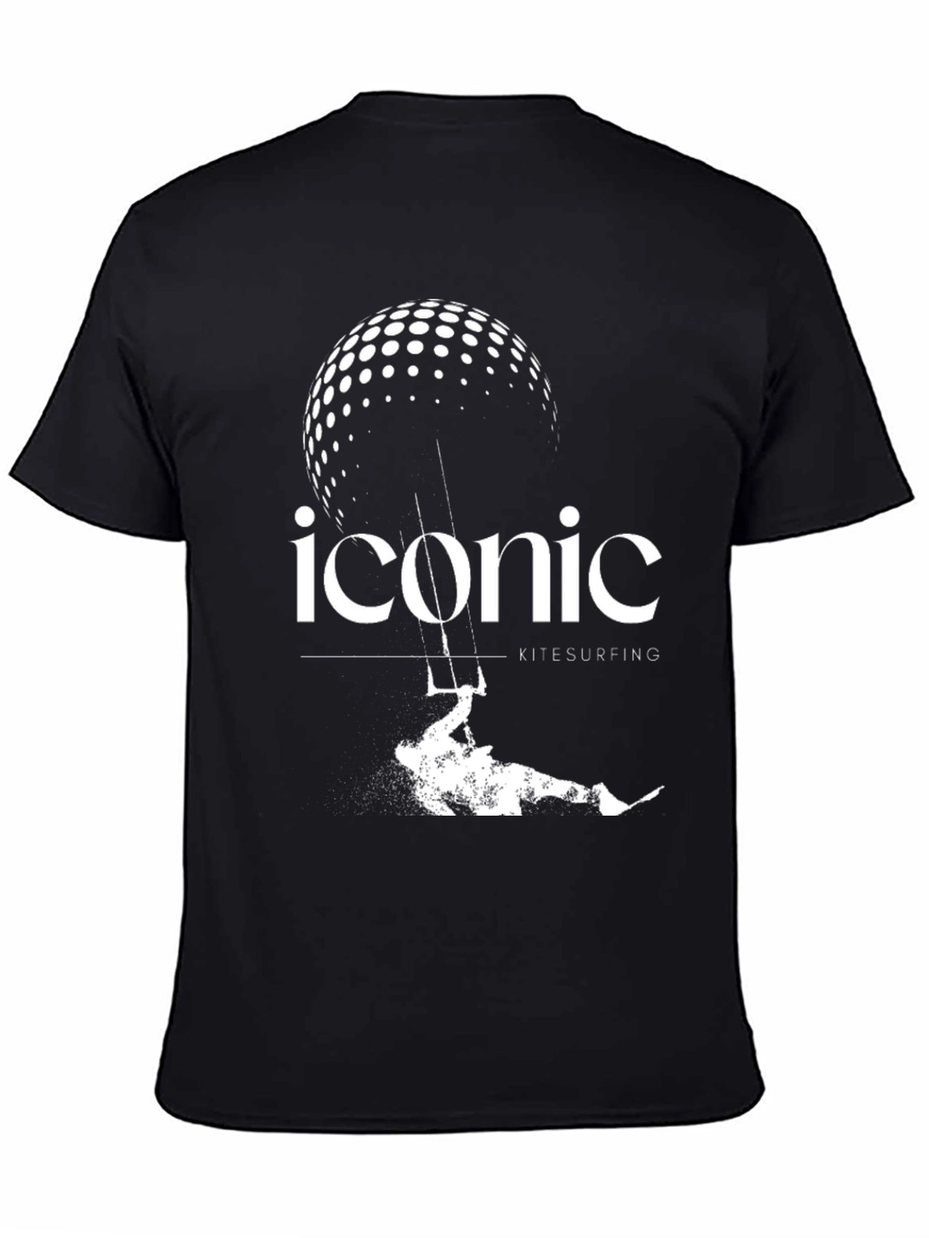 Iconic Kitesurfing Graphic T-Shirt - Black