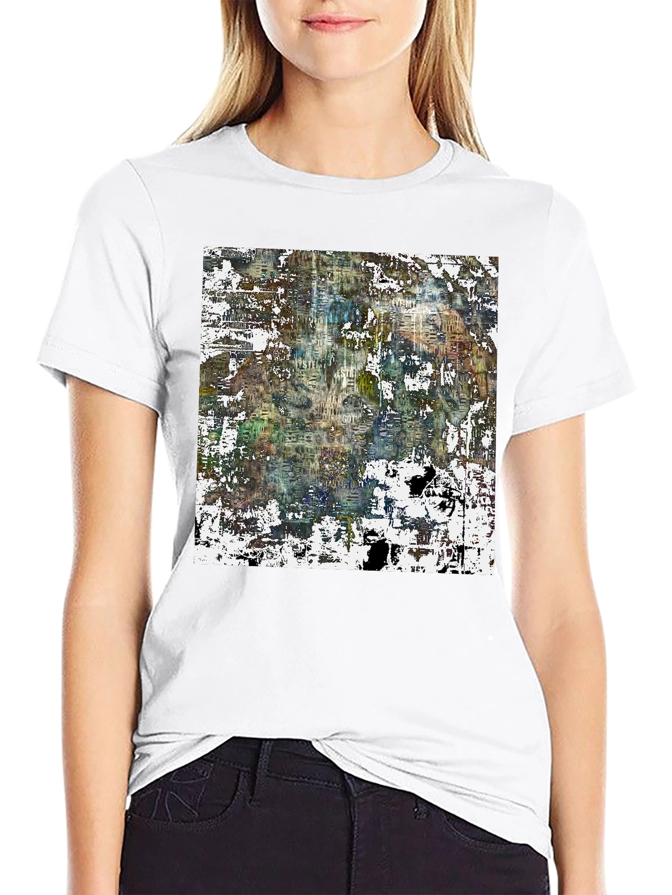 Abstract Art Print Black Tee