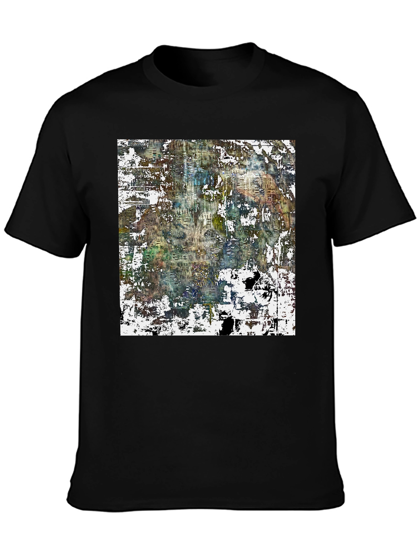 Abstract Art Print Black Tee