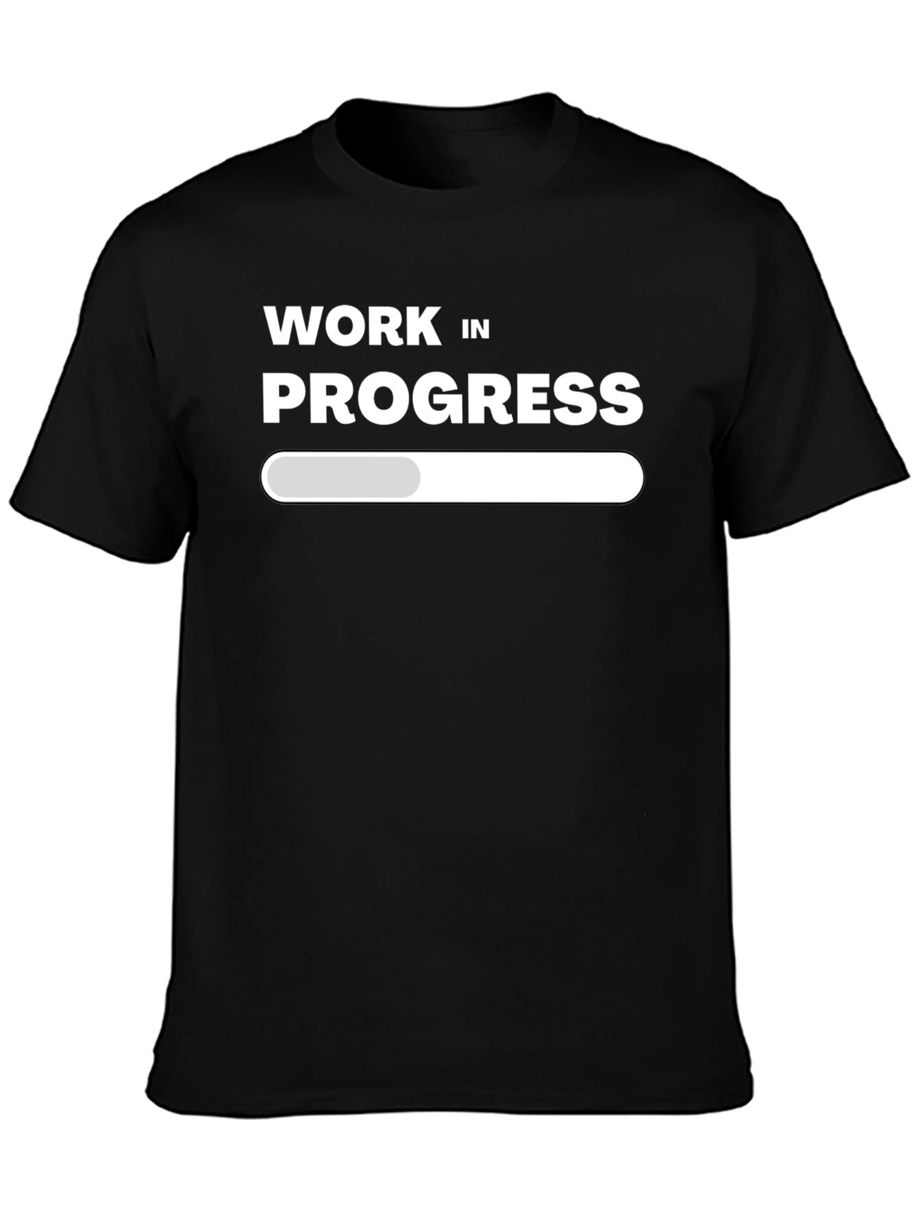 Work In Progress T-Shirt - Black Graphic Tee