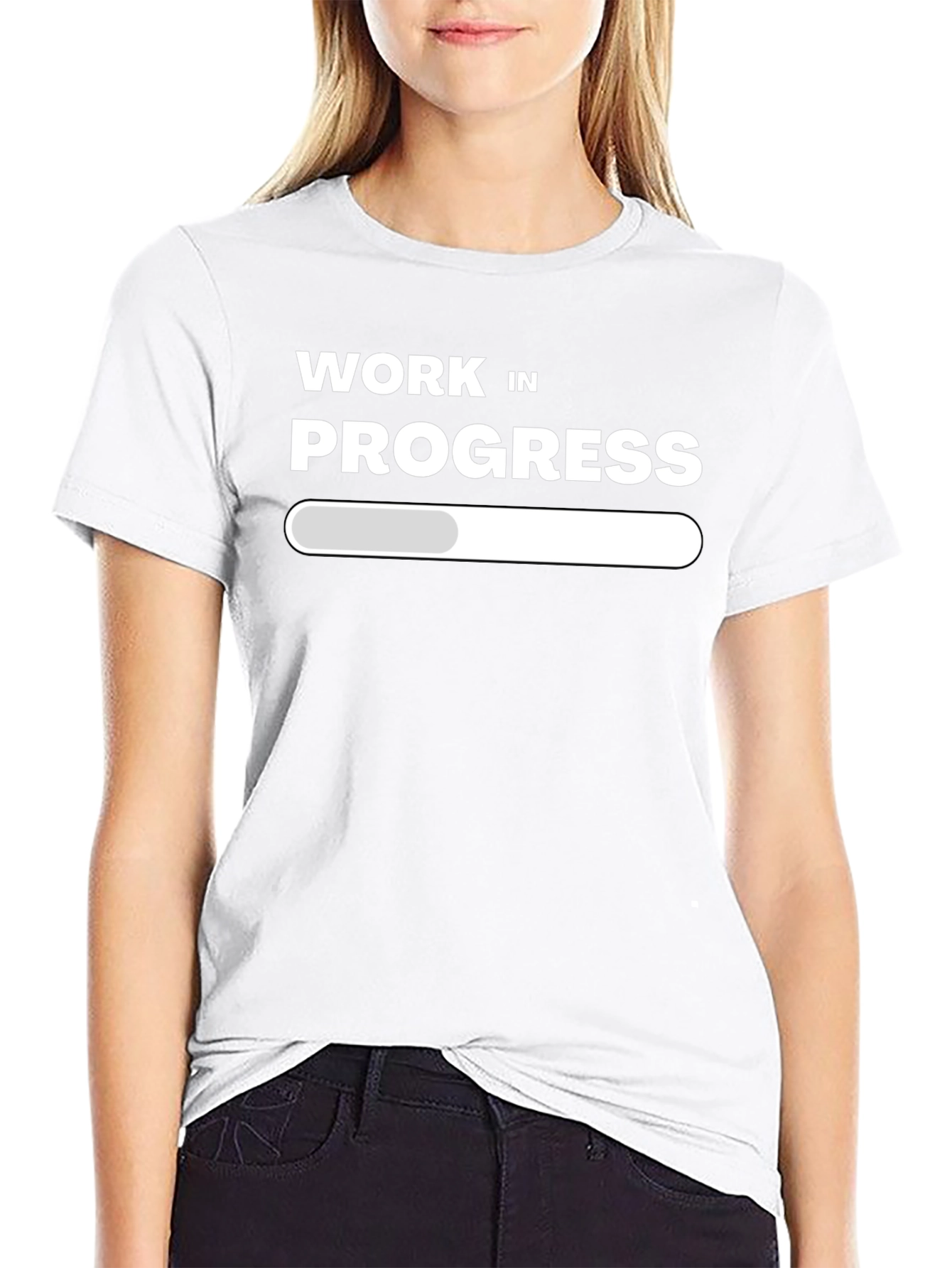 Work In Progress T-Shirt - Black Graphic Tee