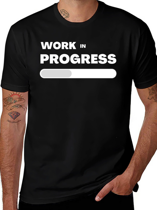 Work In Progress T-Shirt - Black Graphic Tee