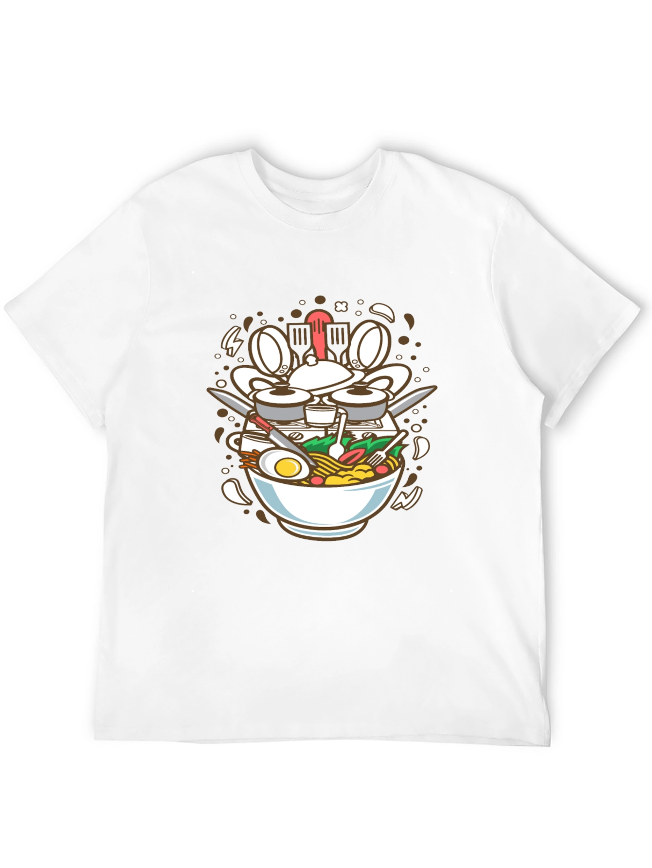 Ramen Drummer T-Shirt - Foodie Music Lover Tee