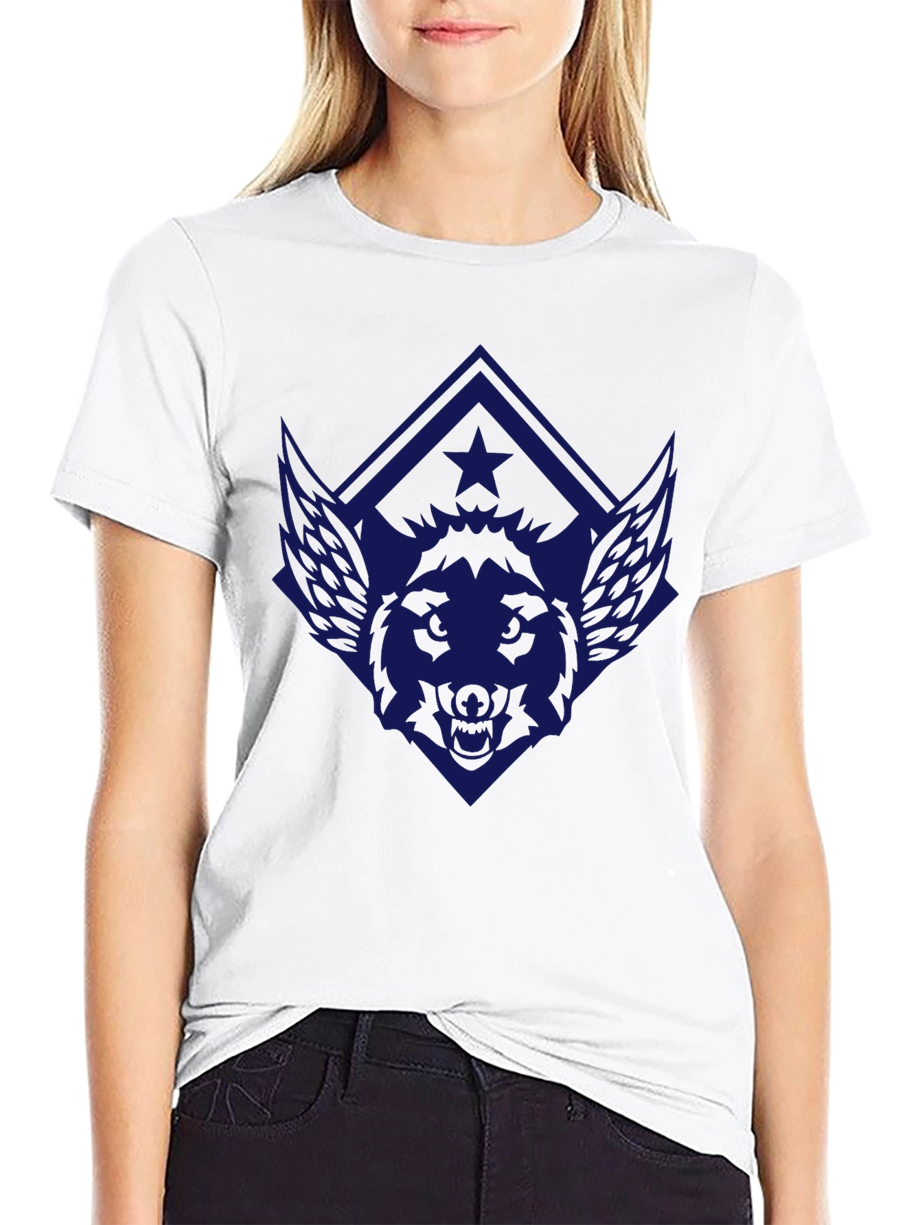 Mens Graphic Tee - Wolf Design