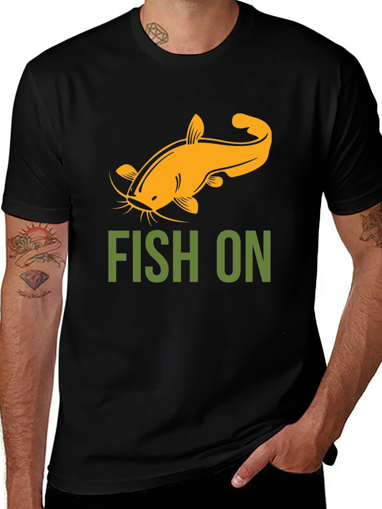 Fish On T-Shirt - Catfish Graphic Tee