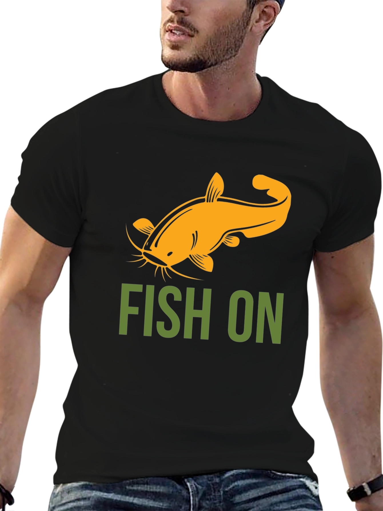 Fish On T-Shirt - Catfish Graphic Tee