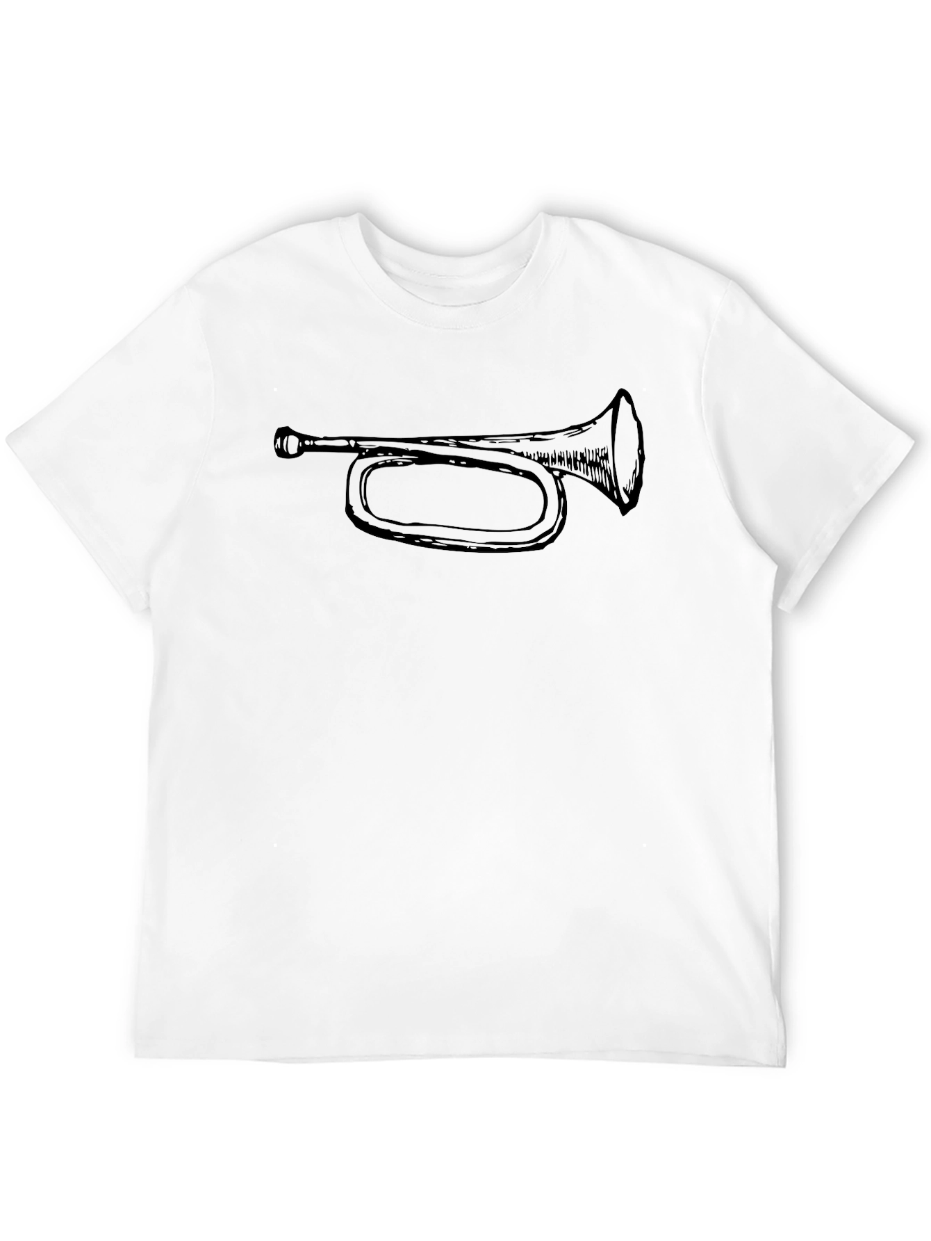 Bugle Graphic Tee - Casual Black T-Shirt