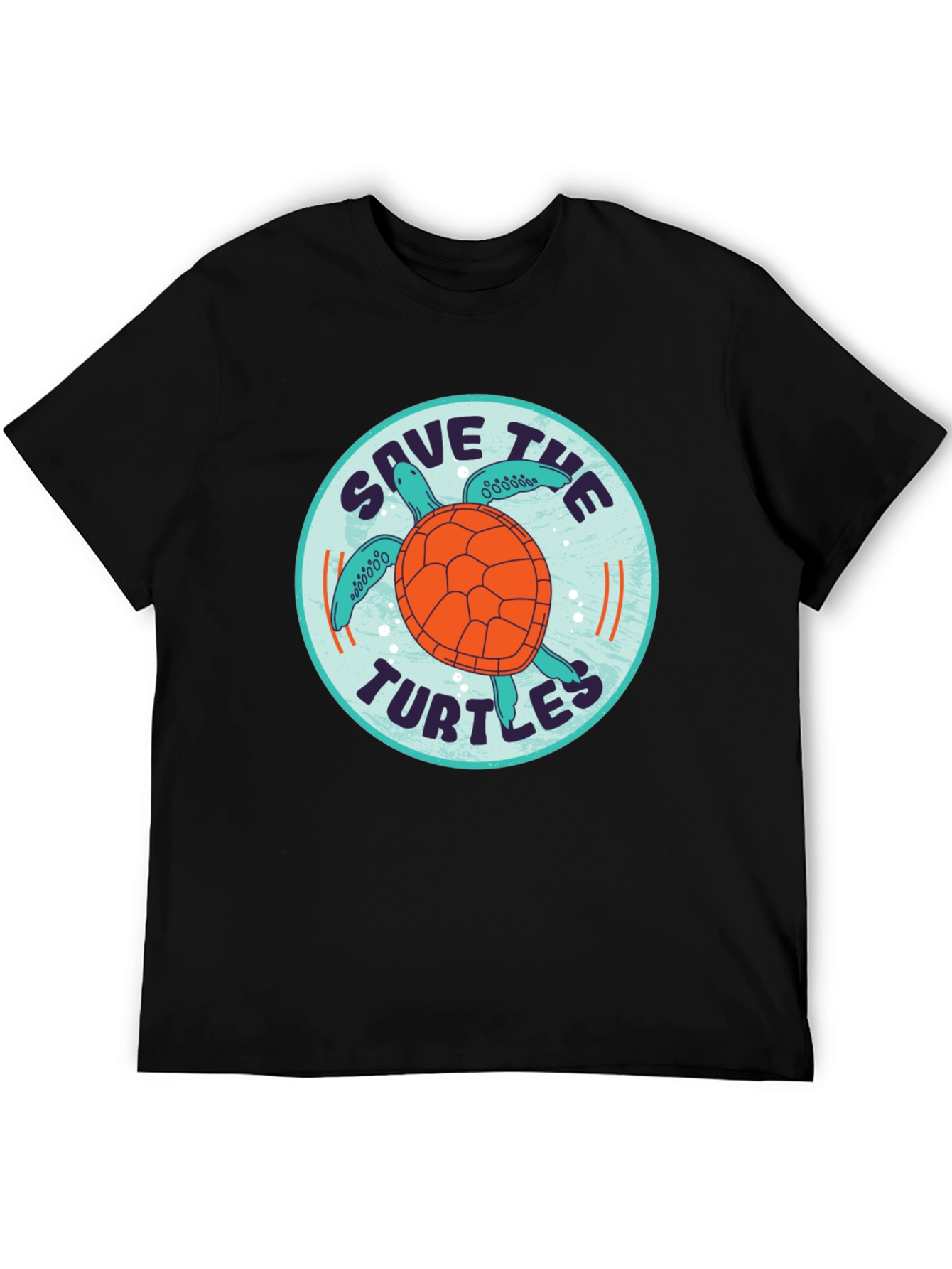 Save the Turtles Graphic Tee - Black