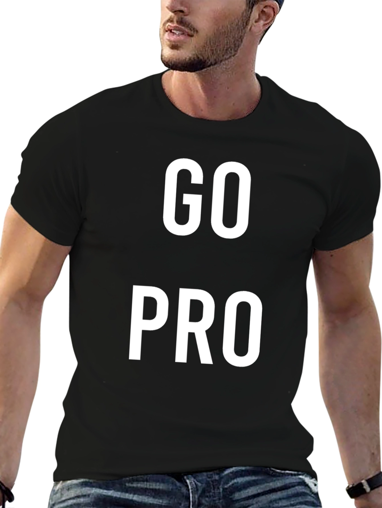 Go Pro Black Graphic Tee for Active Lifestyle