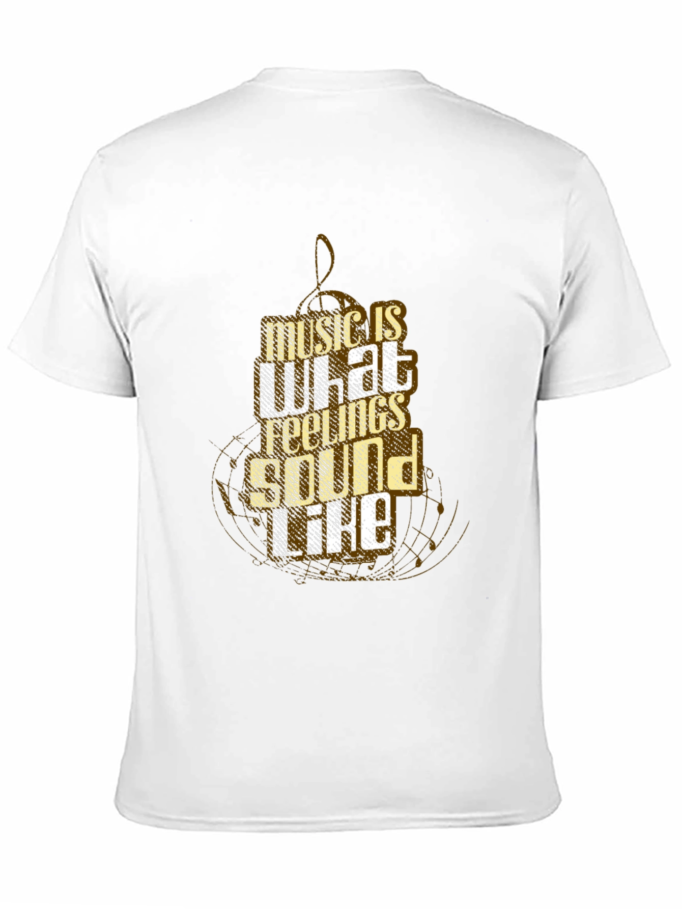 Music is What Feelings Sound Like Black T-Shirt