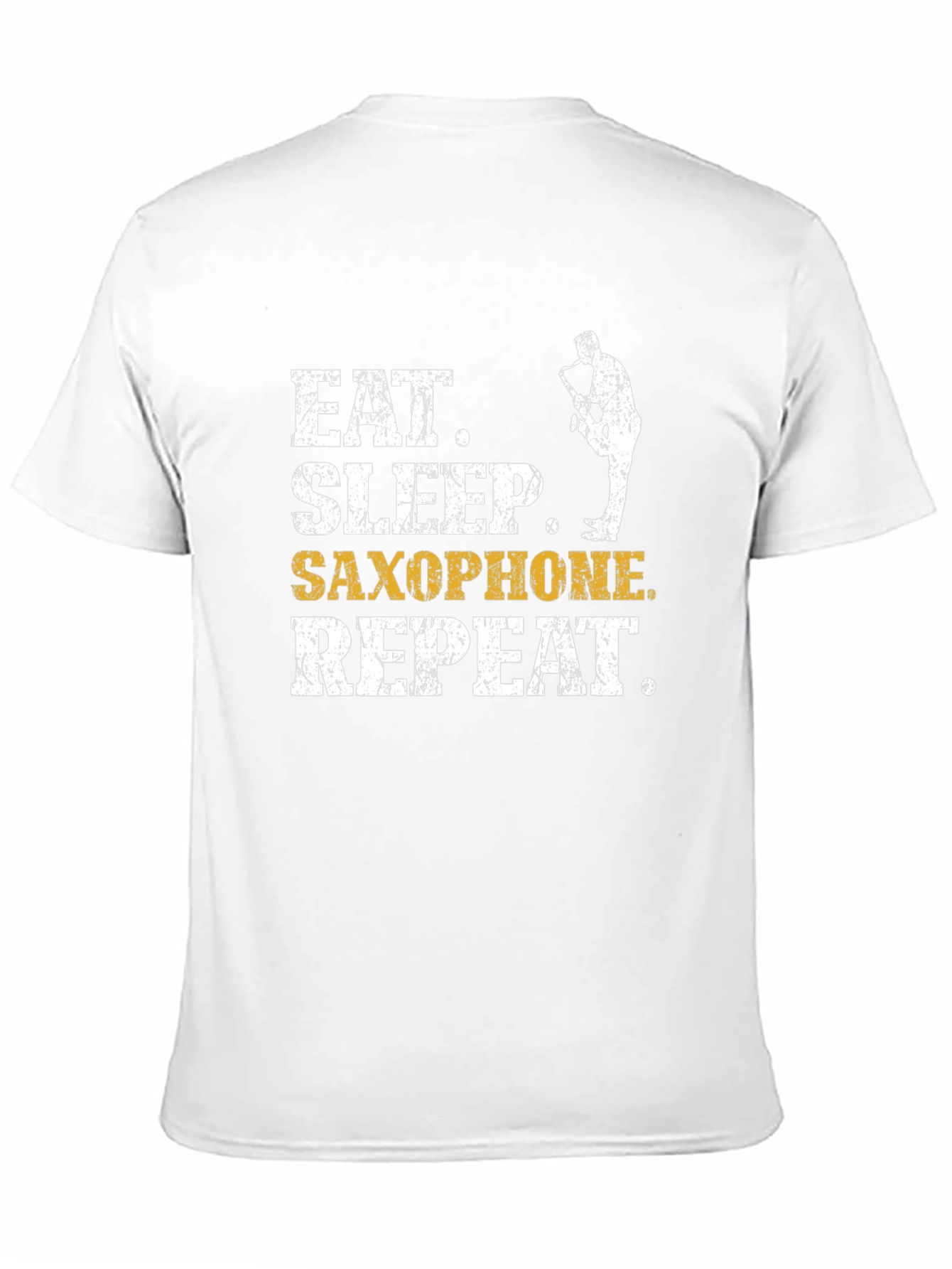 Eat Sleep Saxophone Repeat Black Graphic Tee