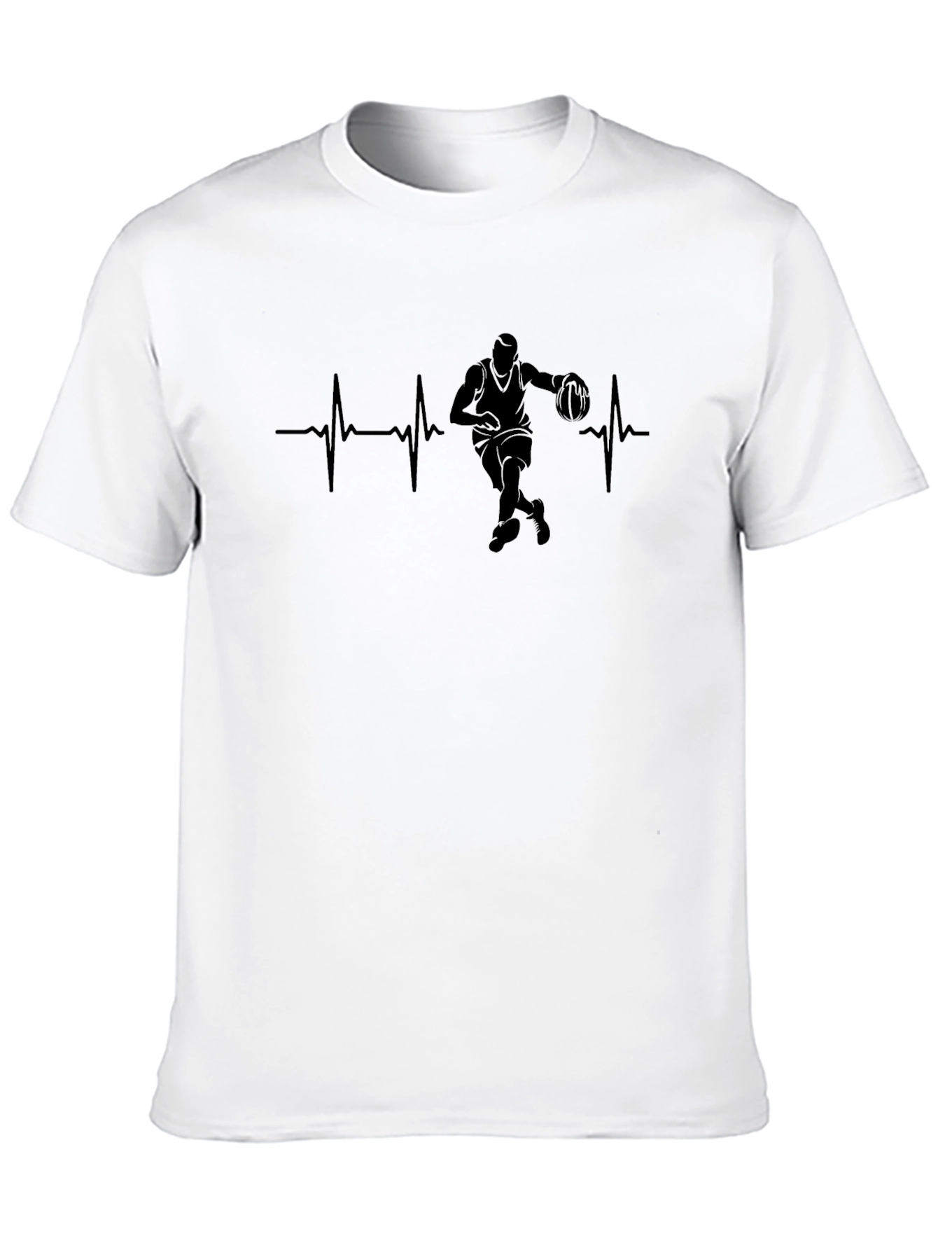 Basketball Heartbeat Graphic T-Shirt