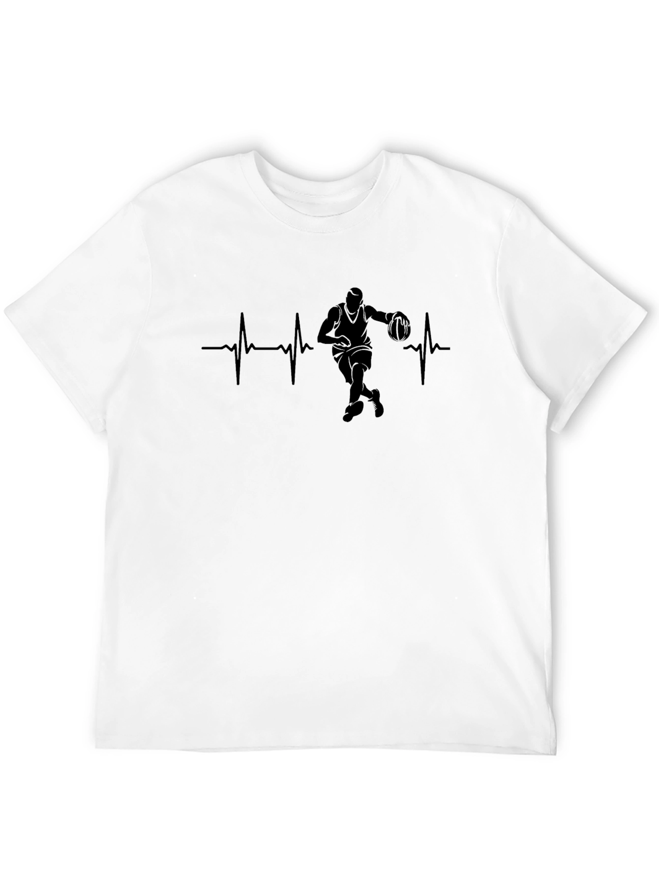 Basketball Heartbeat Graphic T-Shirt