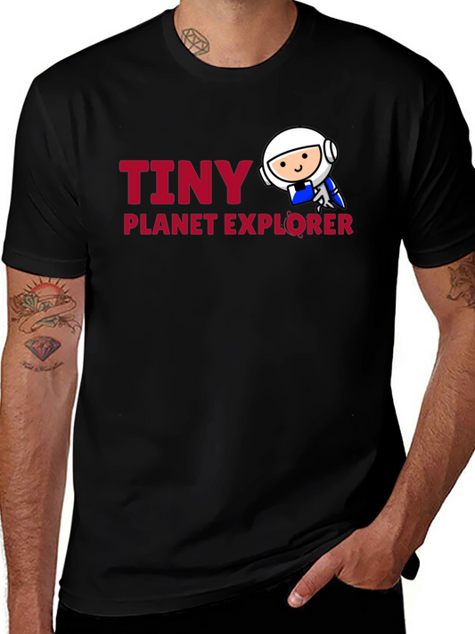 Tiny Planet Explorer Black T-Shirt