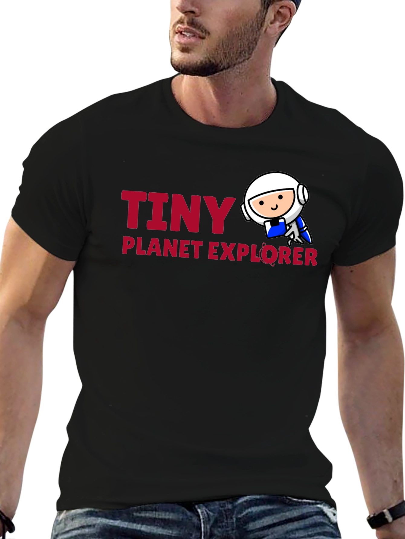 Tiny Planet Explorer Black T-Shirt