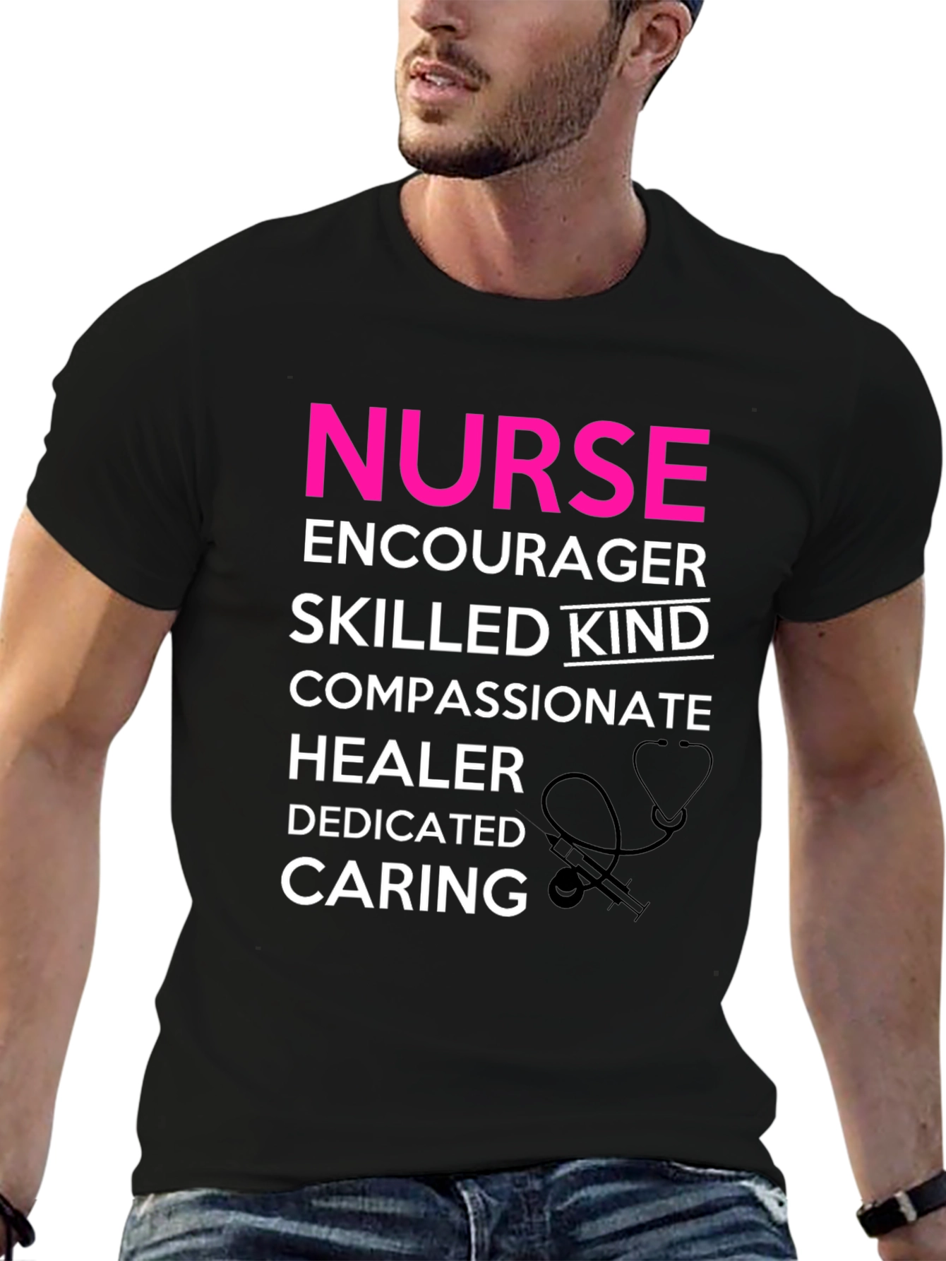 Nurse Traits Graphic Tee - Black