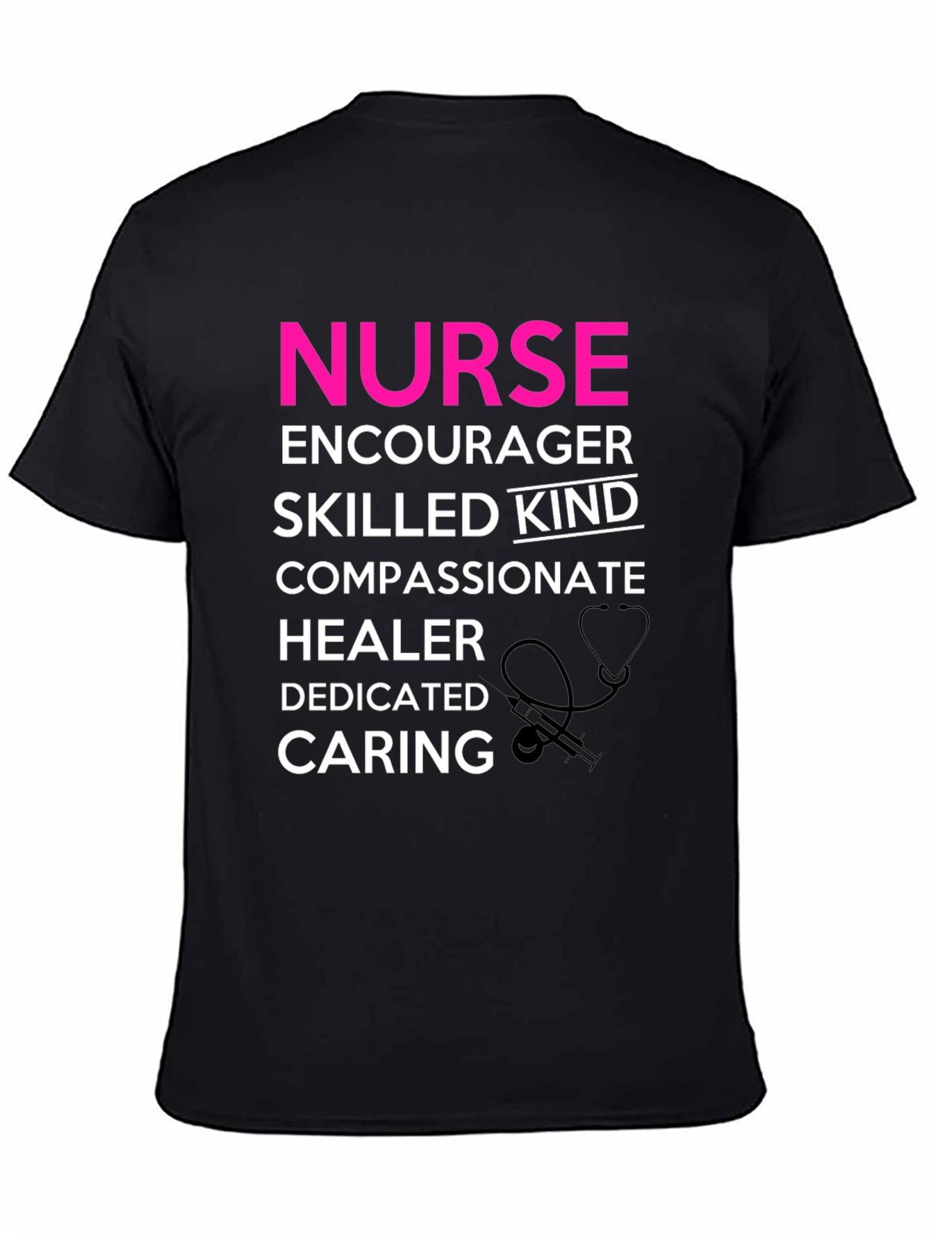 Nurse Traits Graphic Tee - Black