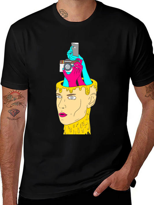 Creative Mind Graphic Tee - Black Cotton T-Shirt