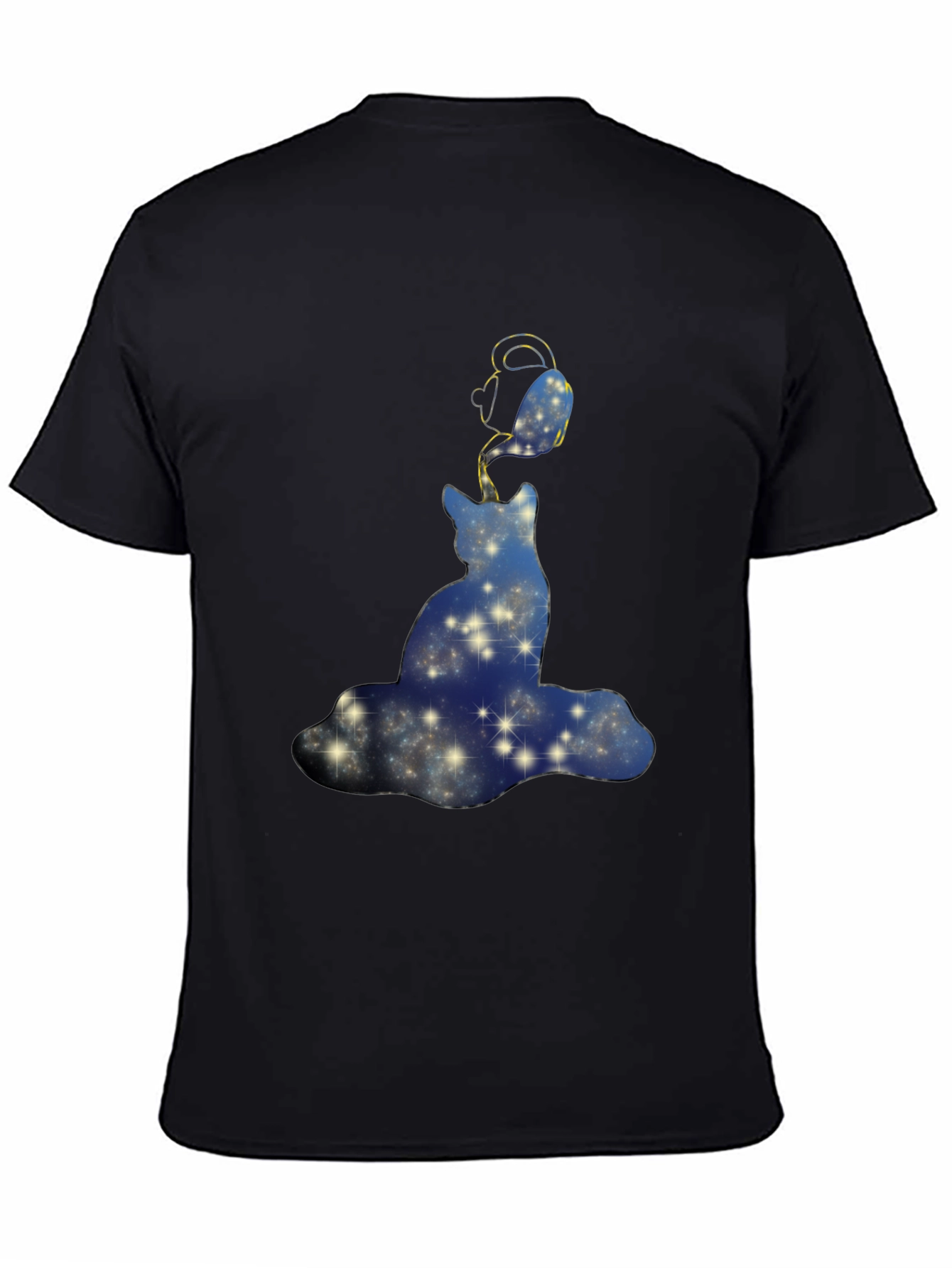 Cosmic Cat T-Shirt - Starry Night Design