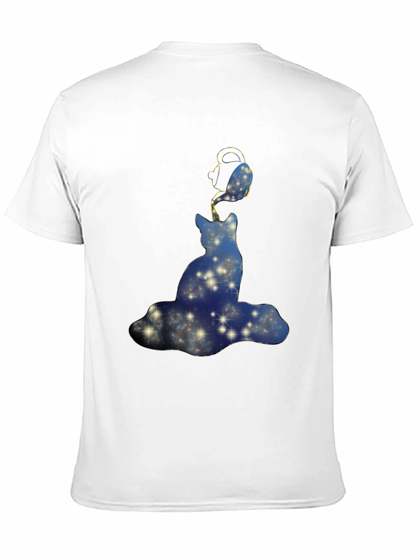 Cosmic Cat T-Shirt - Starry Night Design