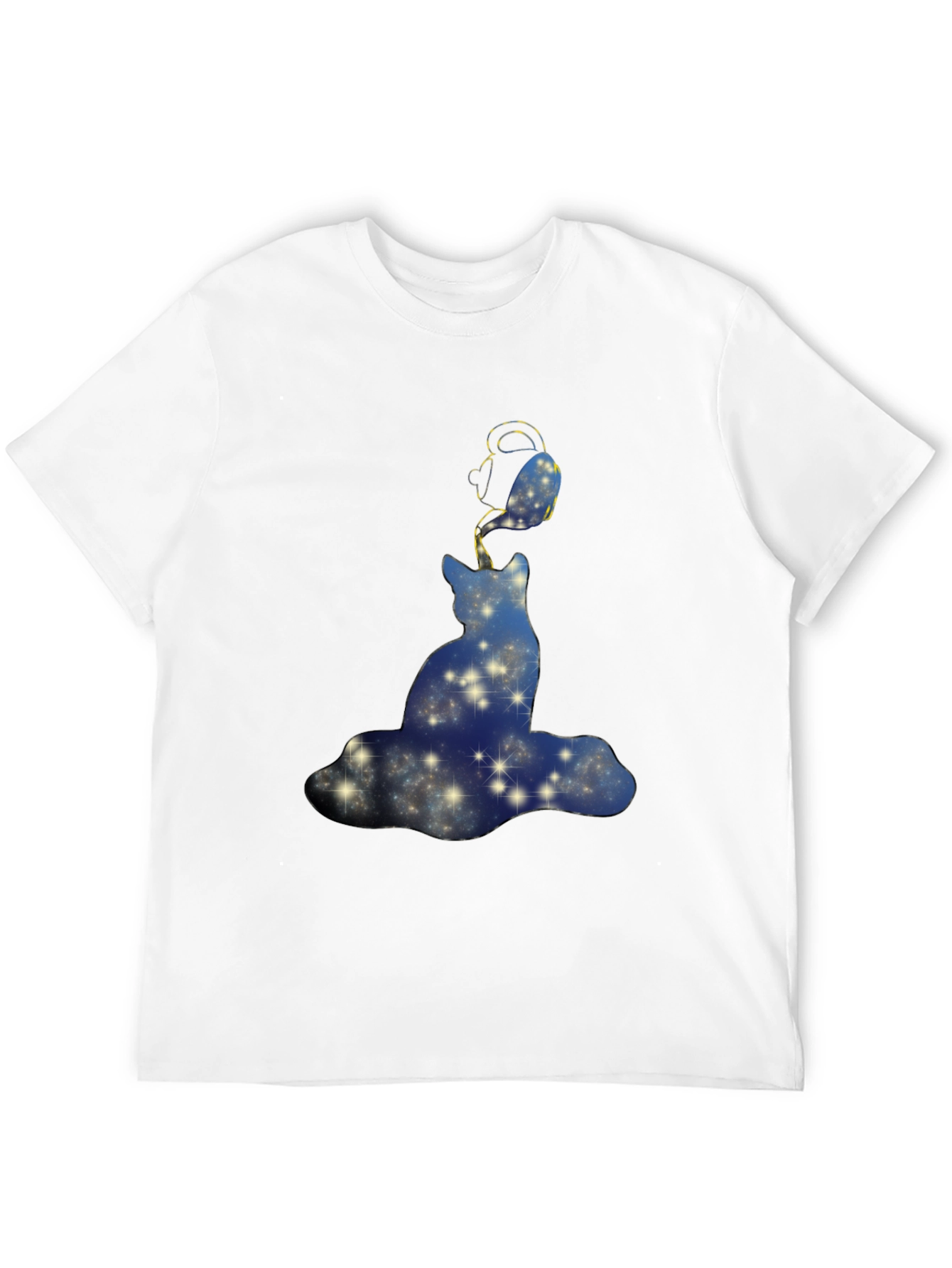 Cosmic Cat T-Shirt - Starry Night Design
