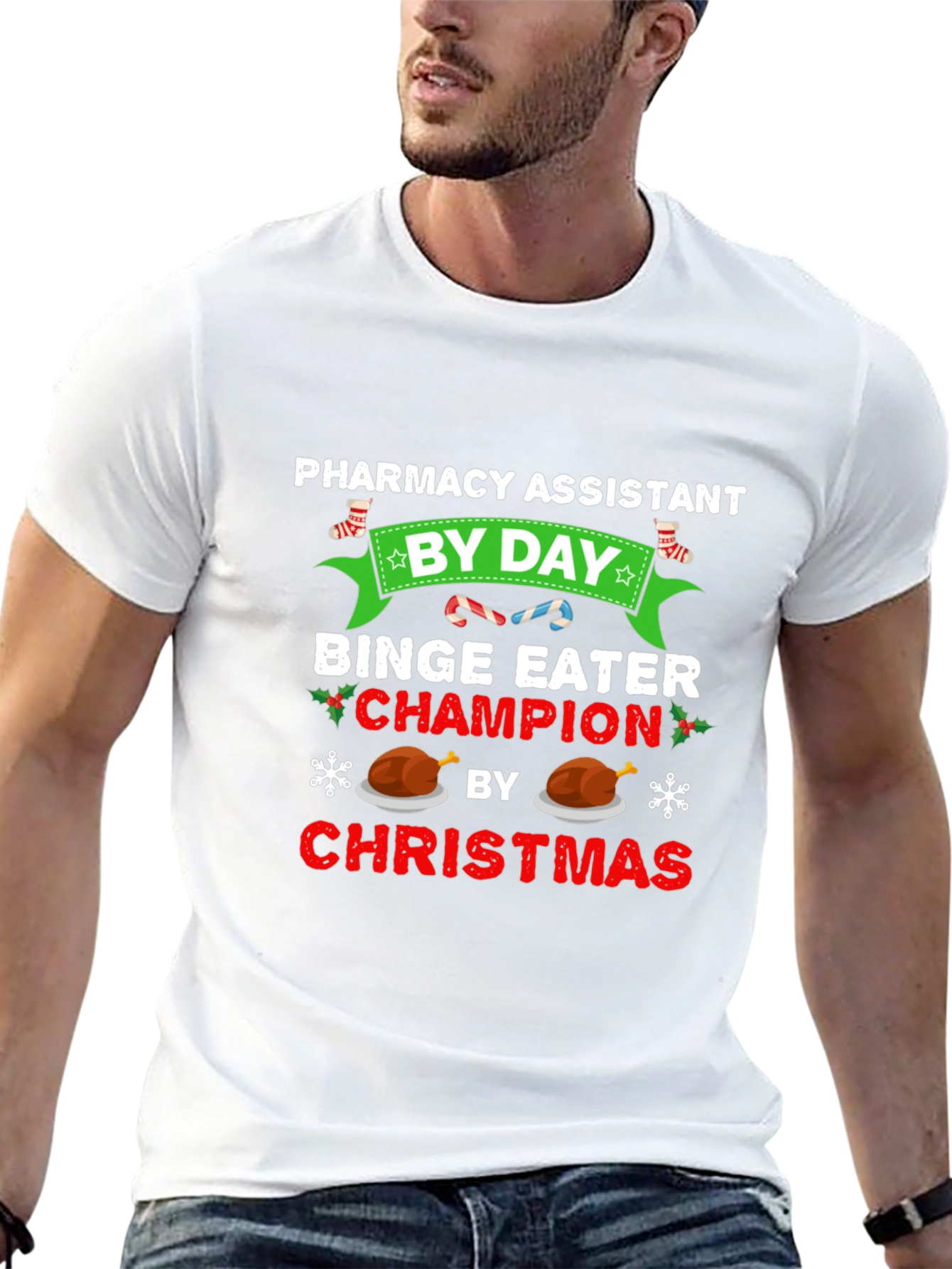 Pharmacy Assistant Christmas Binge Eater T-Shirt