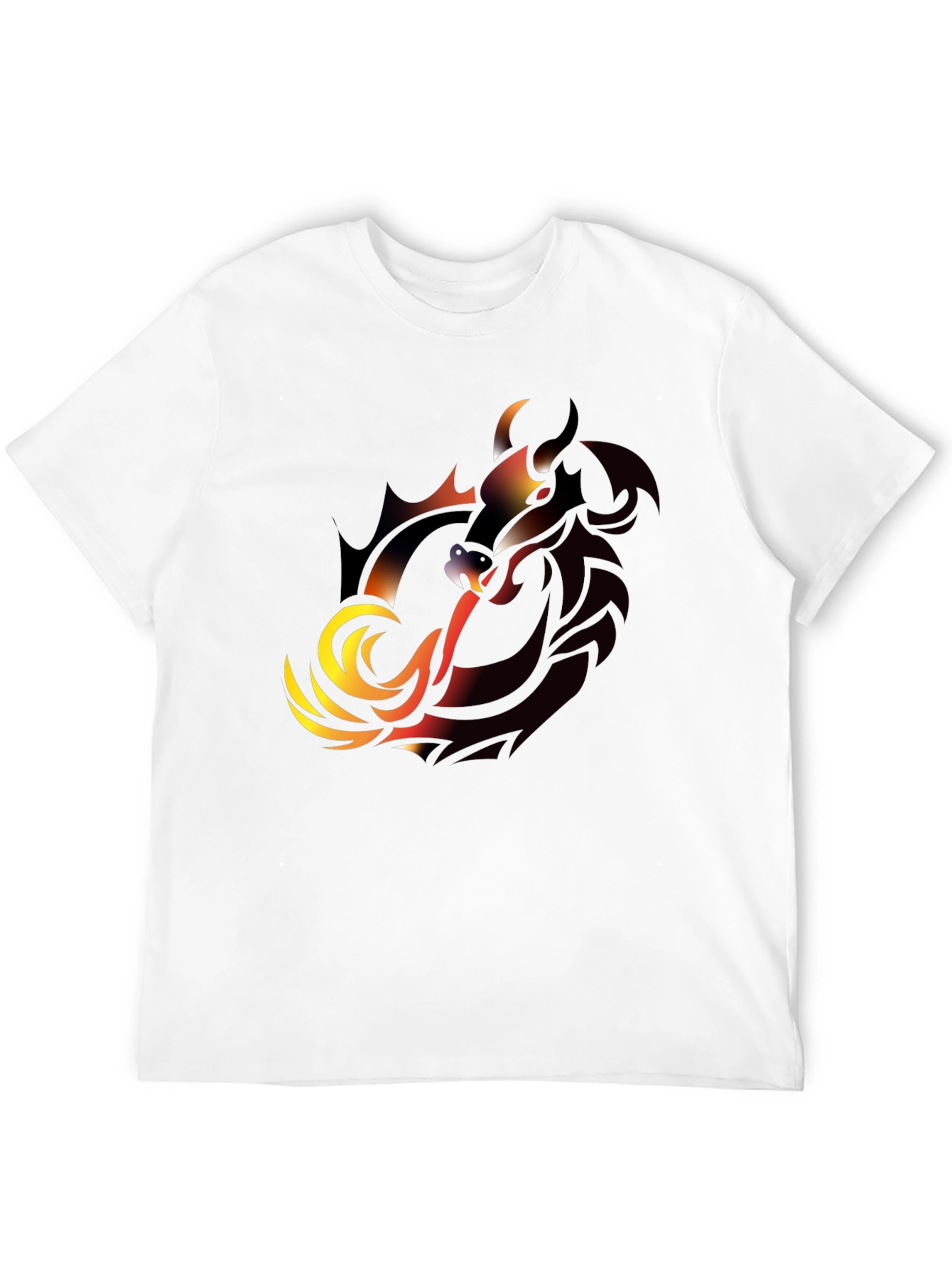 Dragon Graphic T-Shirt - Black Bold Design
