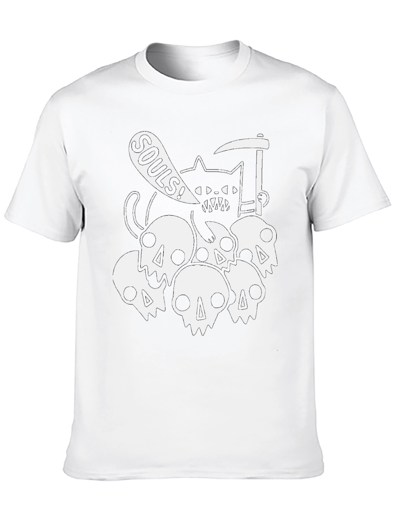 Grim Reaper Cat Souls T-Shirt