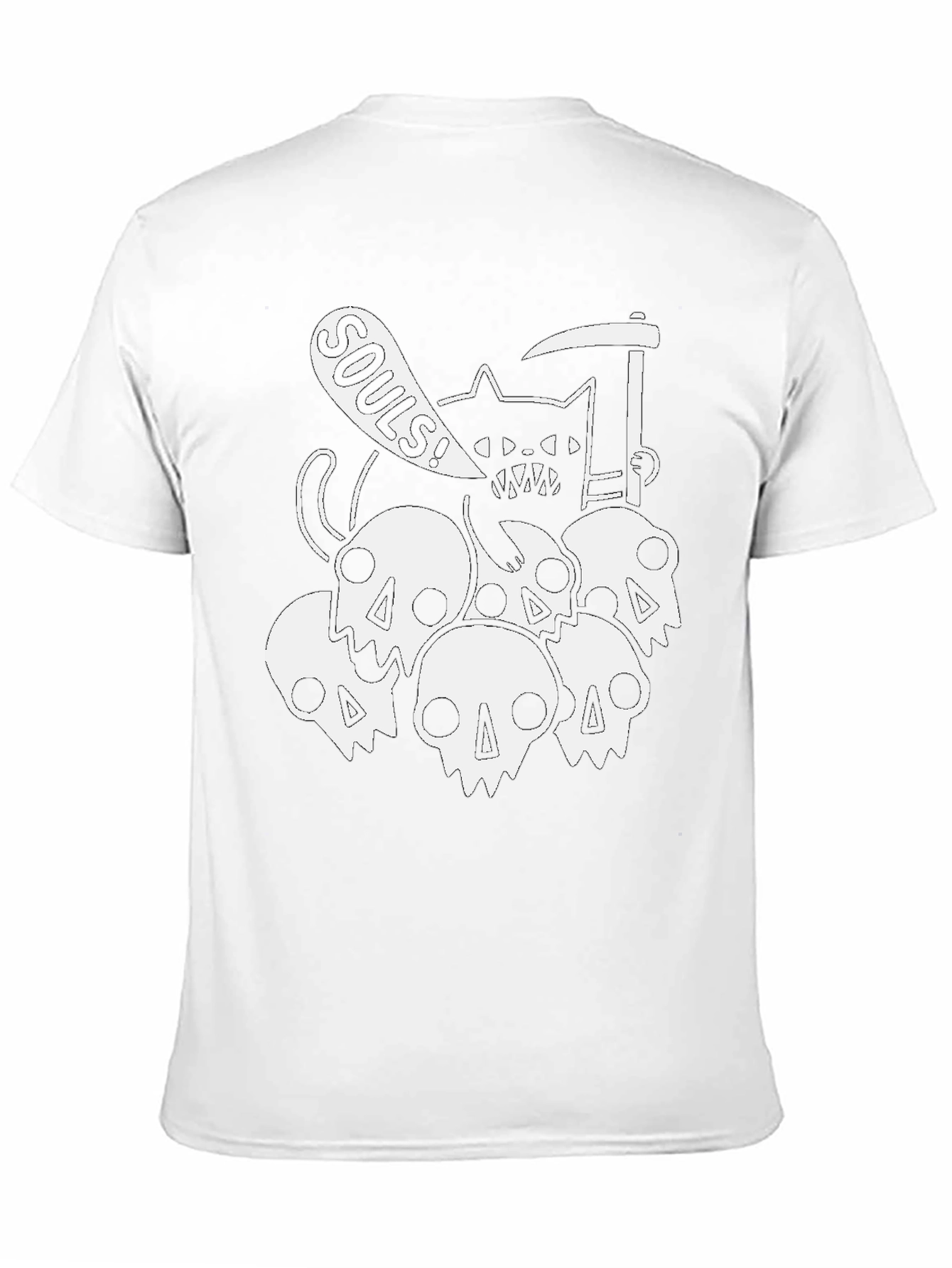 Grim Reaper Cat Souls T-Shirt