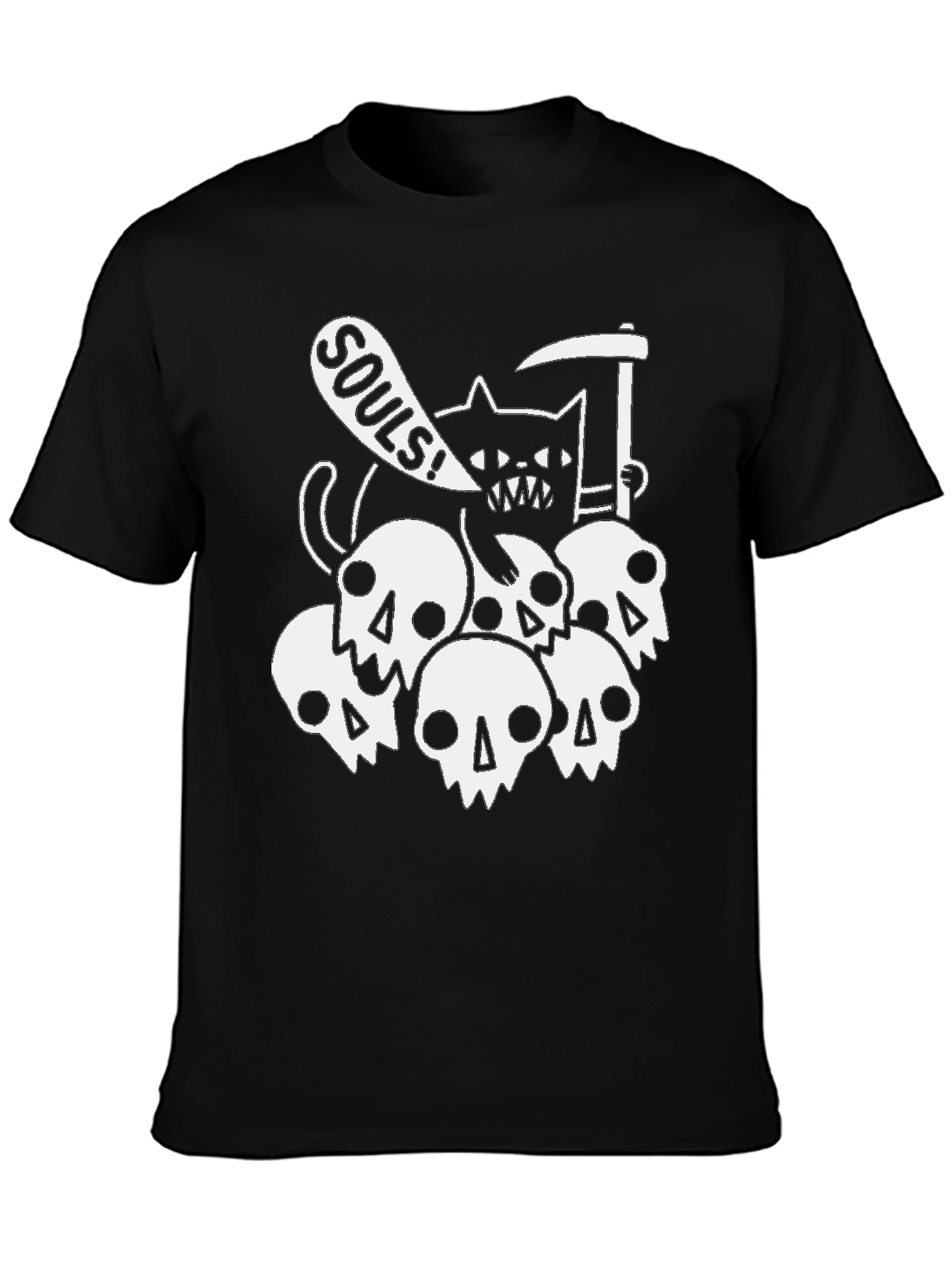 Grim Reaper Cat Souls T-Shirt