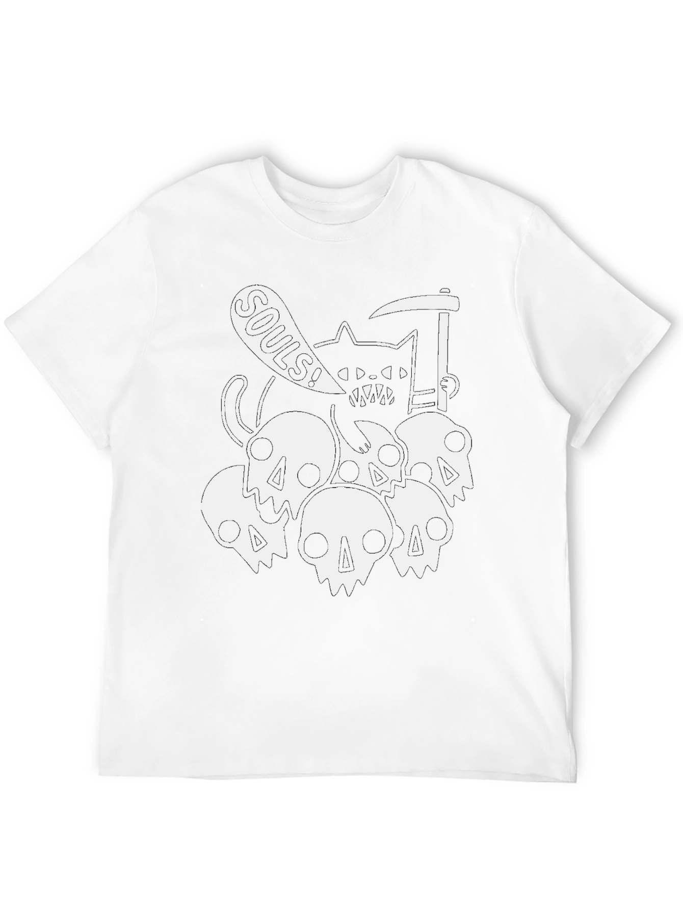 Grim Reaper Cat Souls T-Shirt