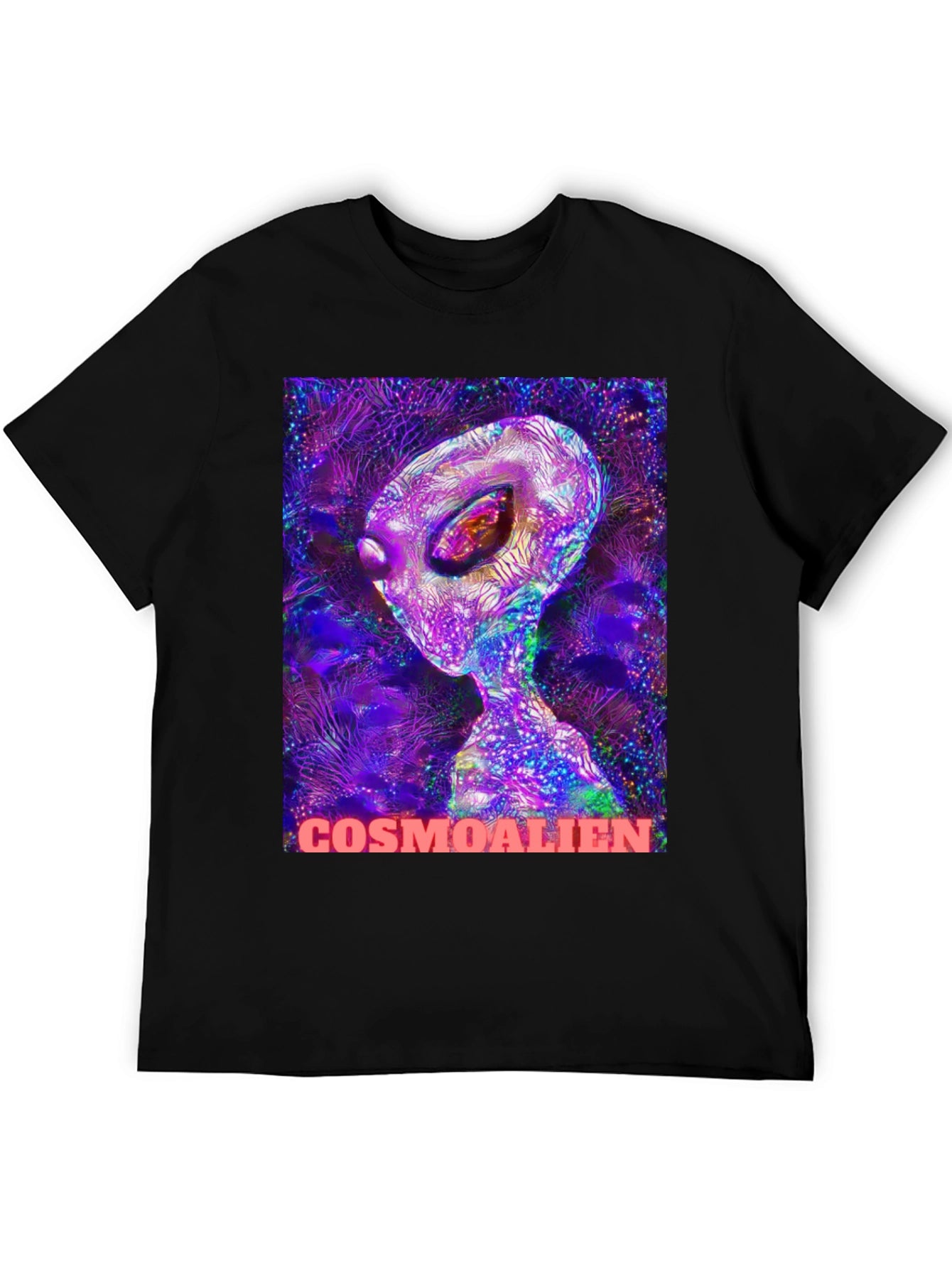 Cosmoalien Graphic T-Shirt - Black Crew Neck Tee