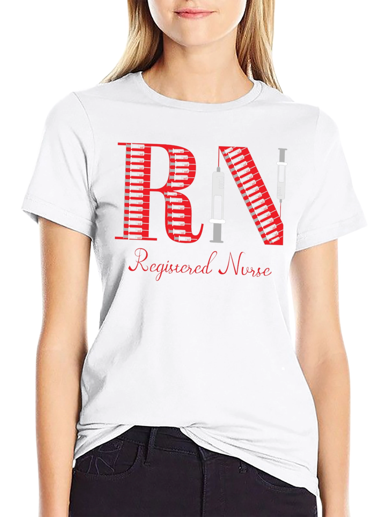 Registered Nurse Syringe RN Graphic T-Shirt