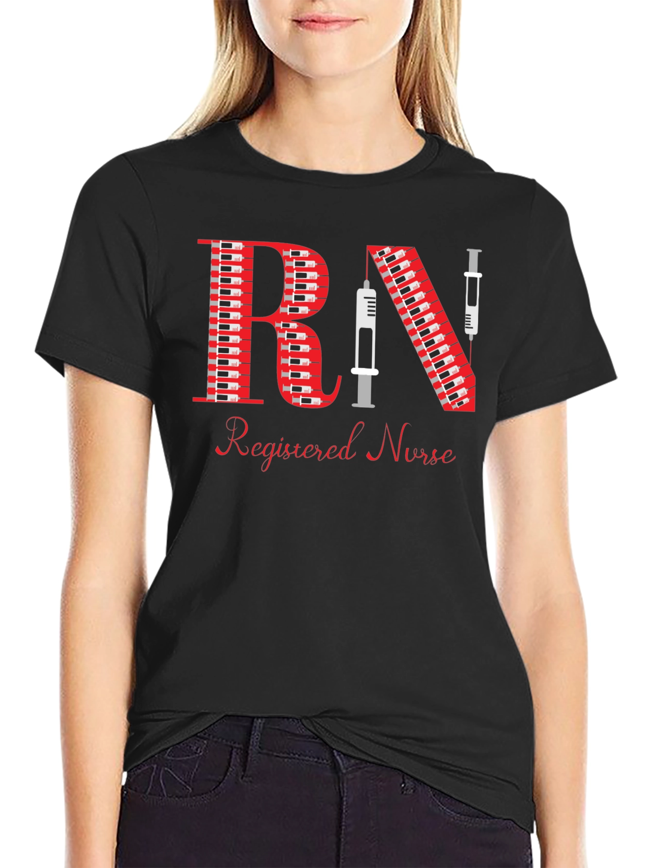 Registered Nurse Syringe RN Graphic T-Shirt