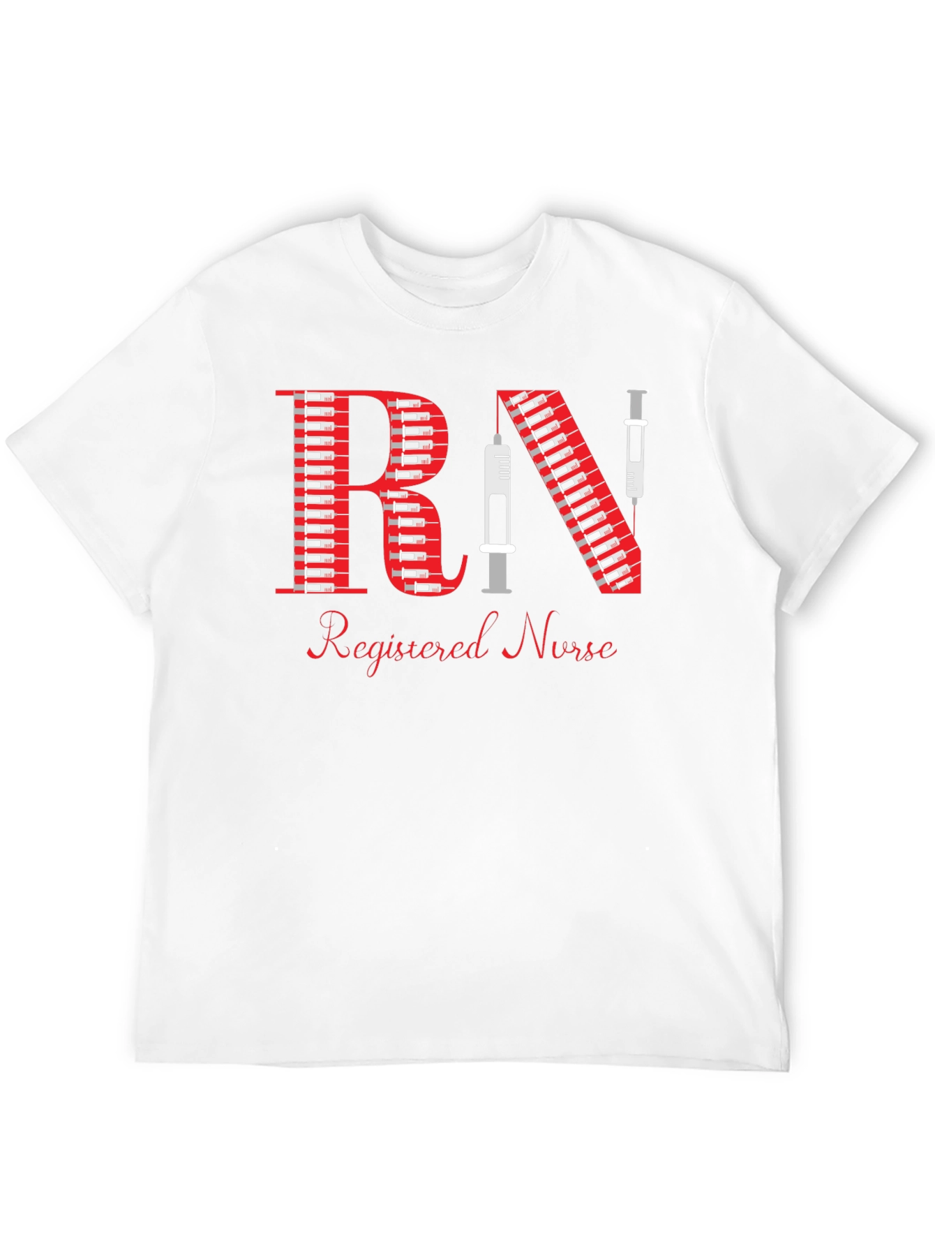 Registered Nurse Syringe RN Graphic T-Shirt