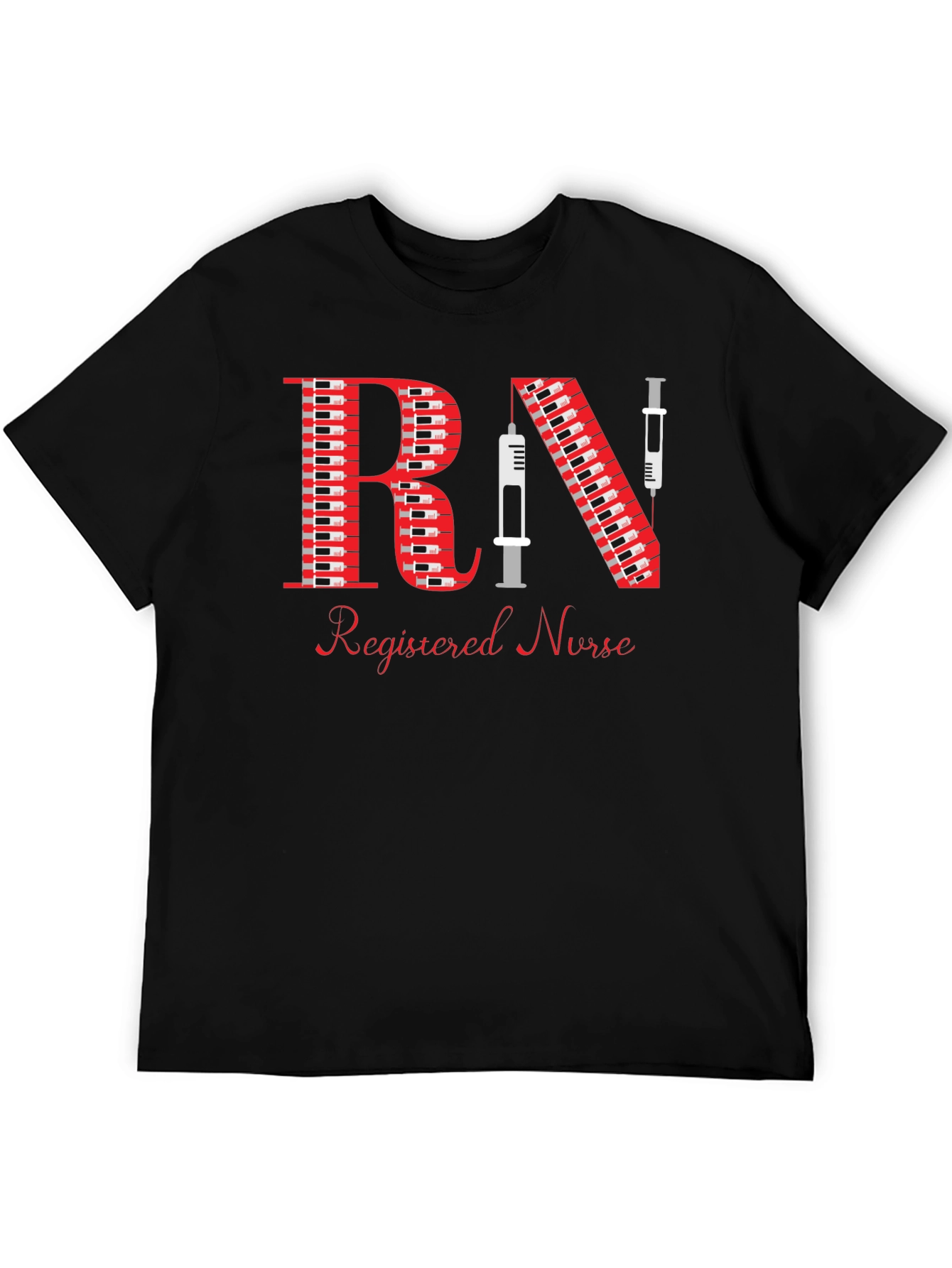 Registered Nurse Syringe RN Graphic T-Shirt