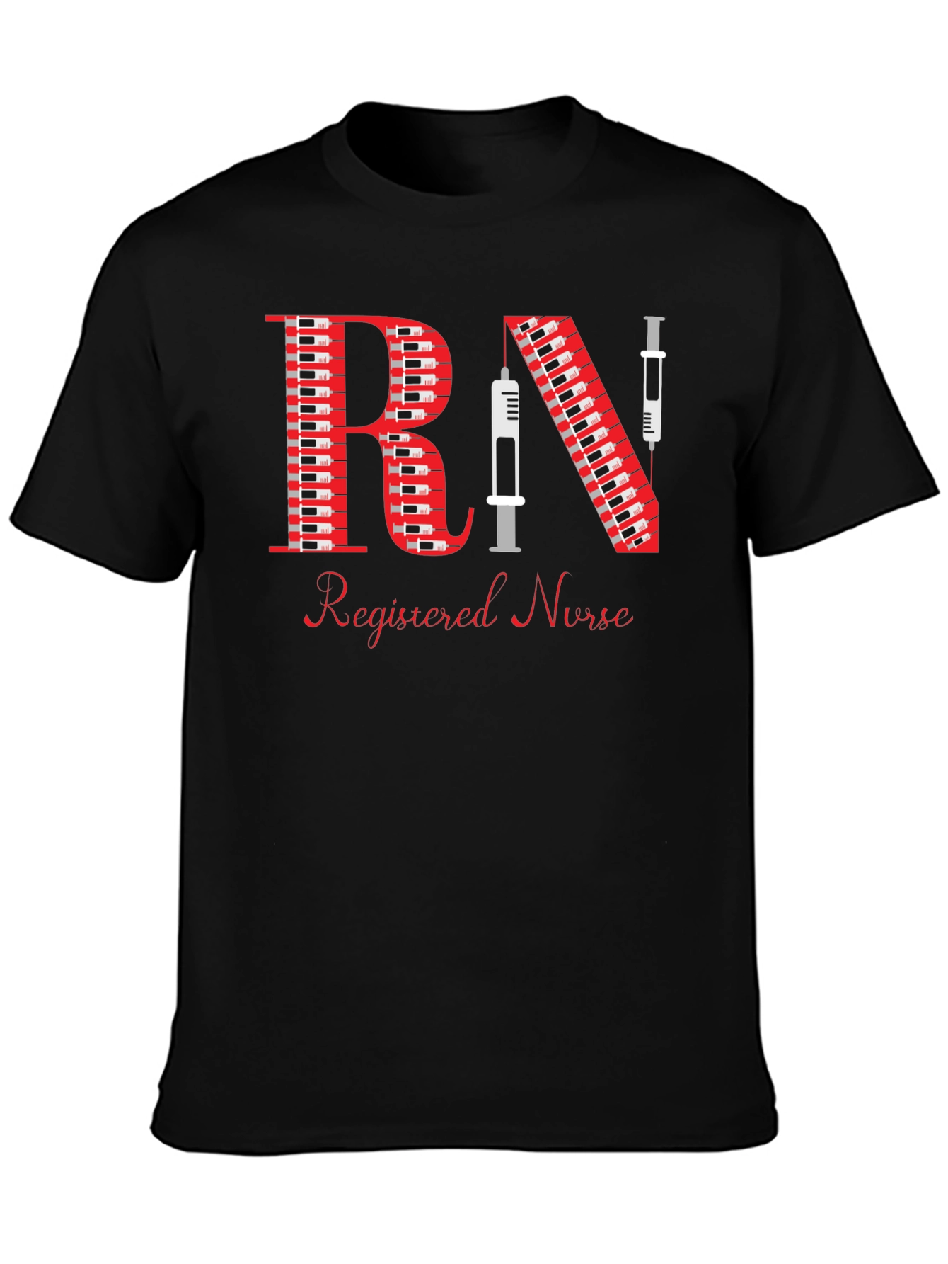 Registered Nurse Syringe RN Graphic T-Shirt