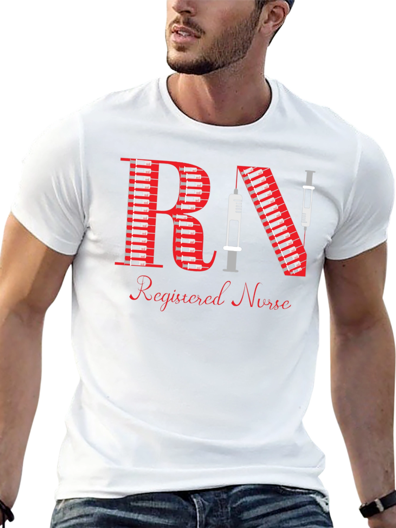 Registered Nurse Syringe RN Graphic T-Shirt