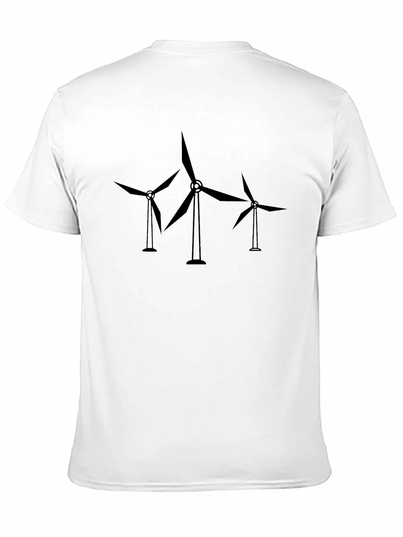 Wind Turbine Graphic T-Shirt - Sustainable Energy Tee