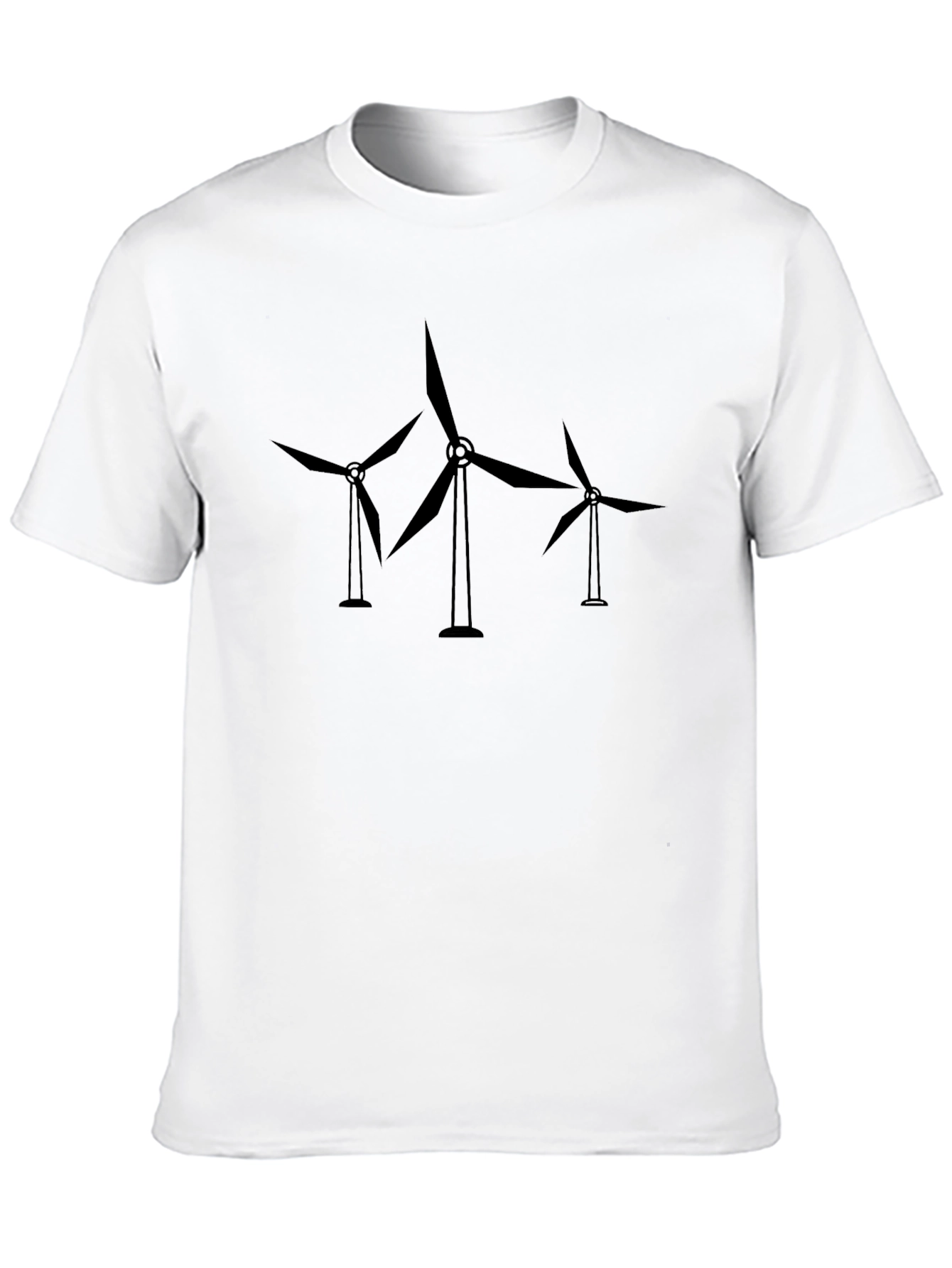 Wind Turbine Graphic T-Shirt - Sustainable Energy Tee