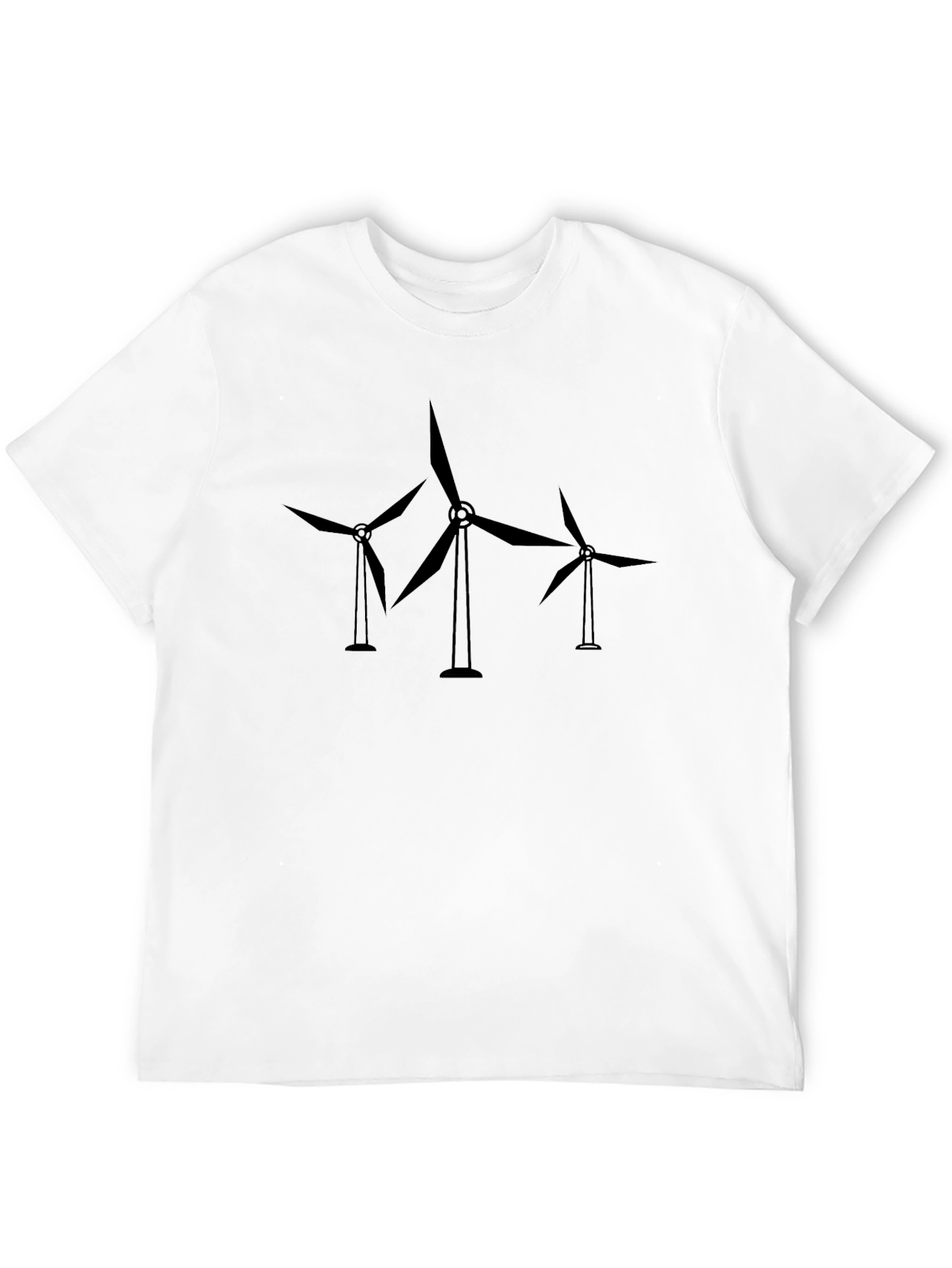 Wind Turbine Graphic T-Shirt - Sustainable Energy Tee
