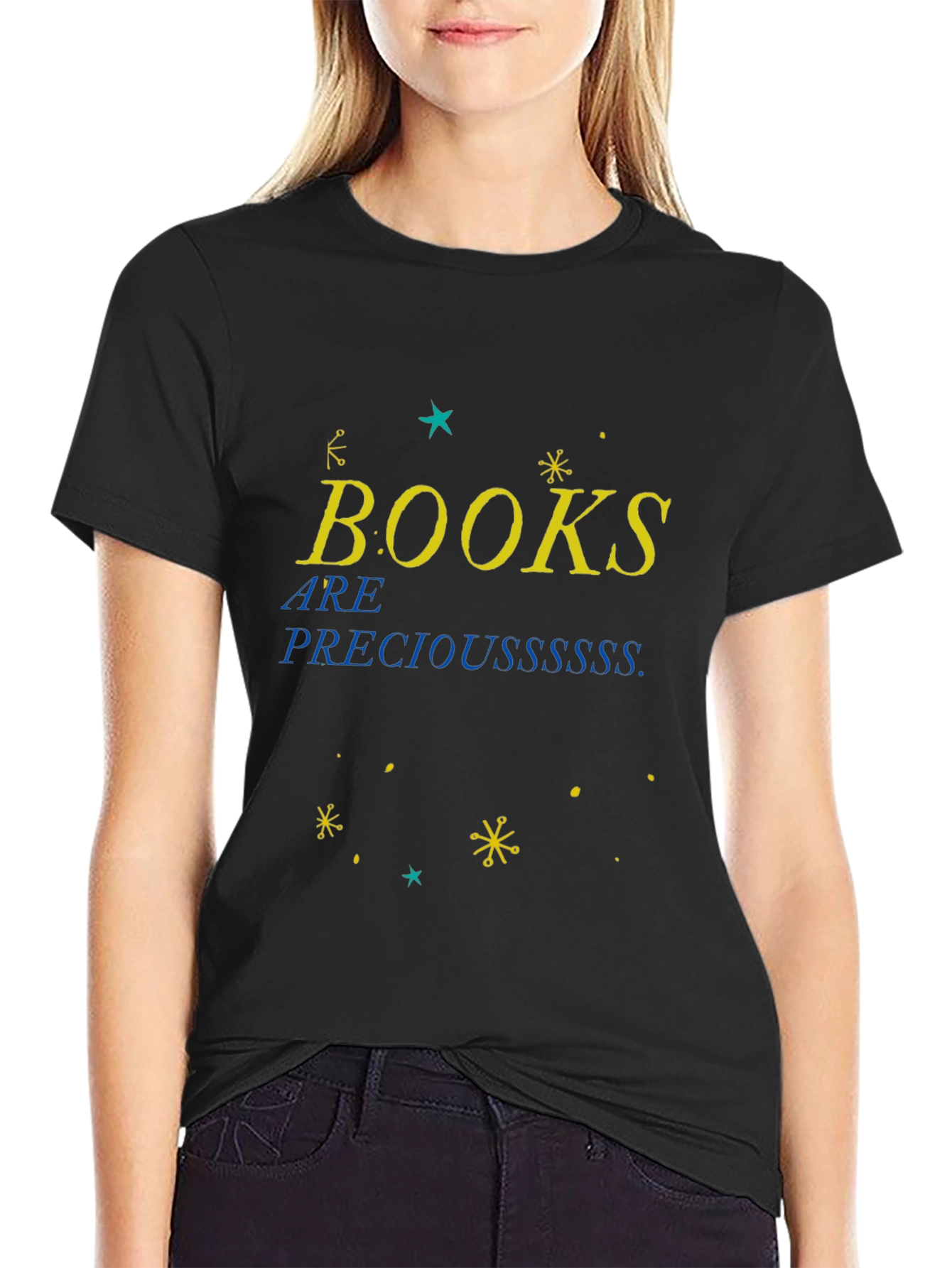 Books Are Precious Black T-Shirt