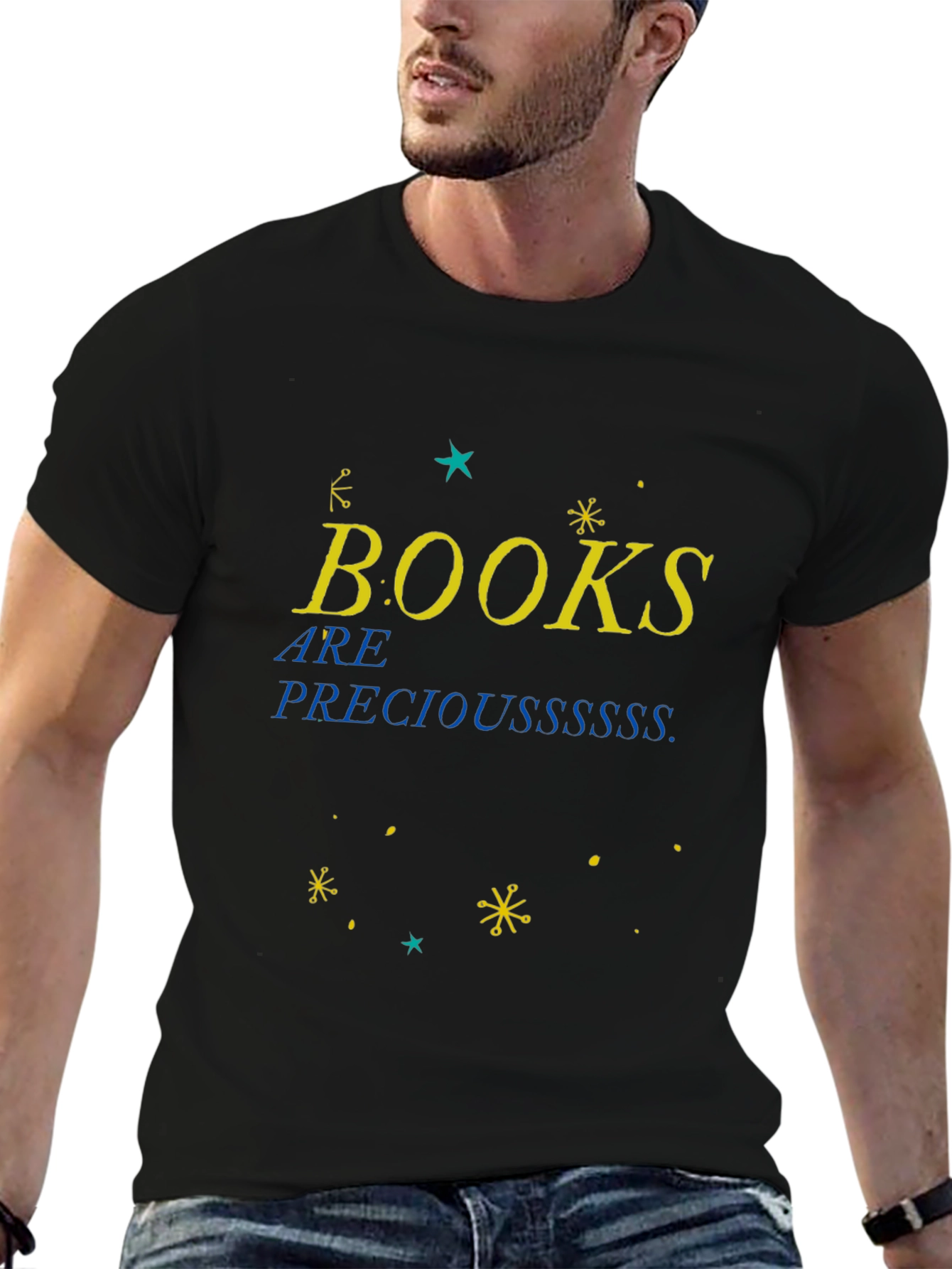 Books Are Precious Black T-Shirt