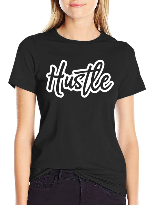 Mens Black Hustle Graphic T-Shirt