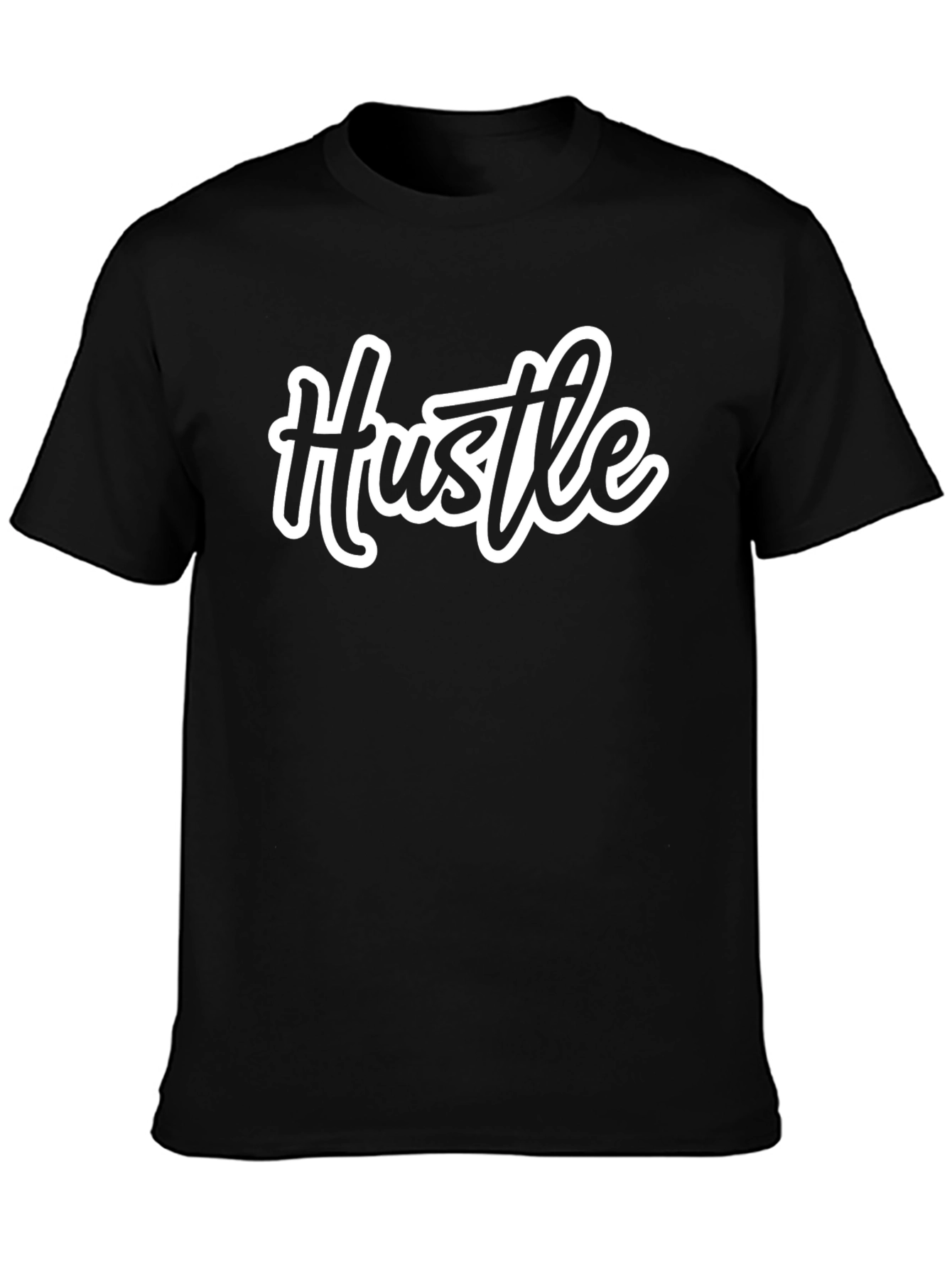 Mens Black Hustle Graphic T-Shirt