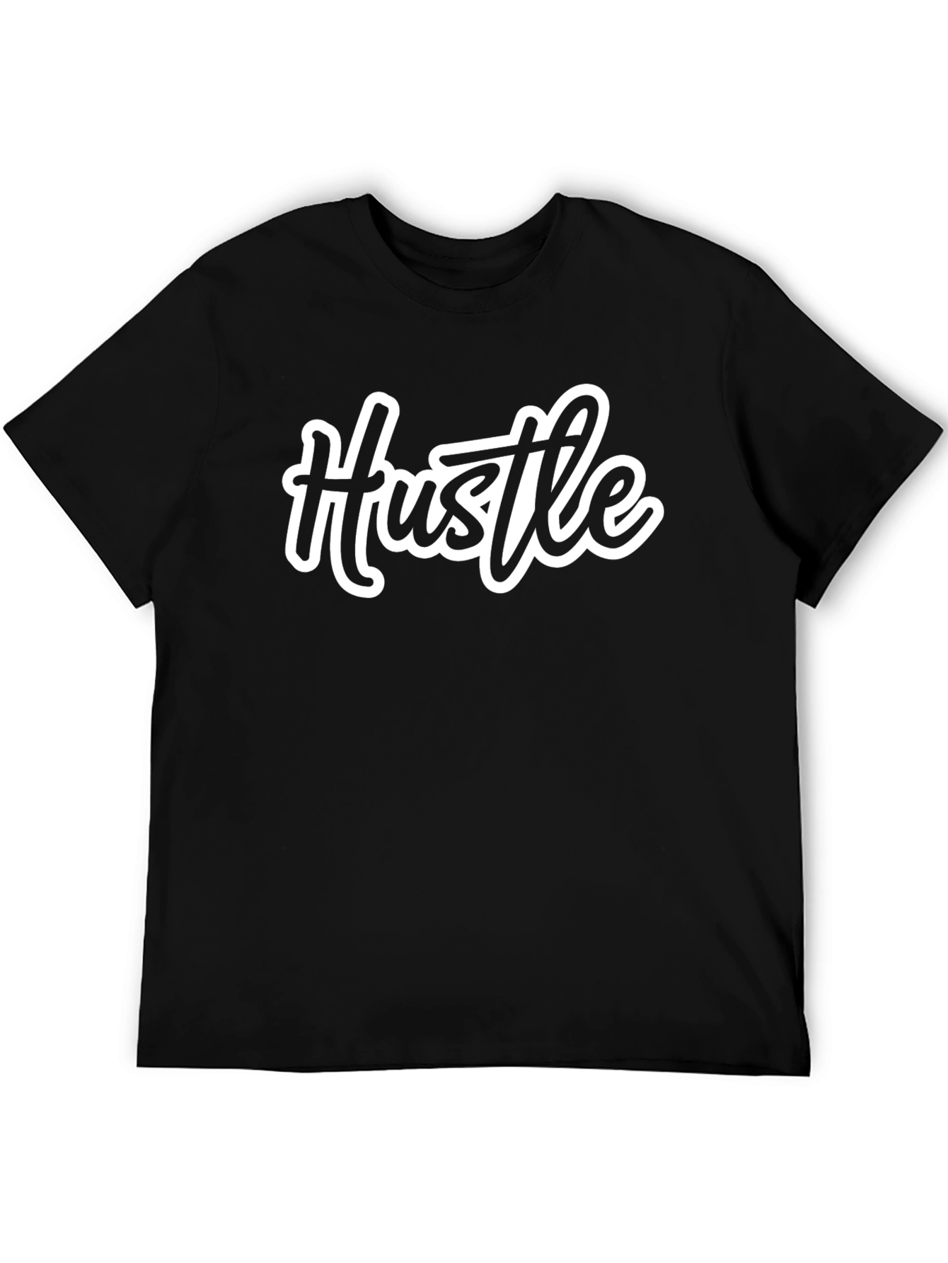 Mens Black Hustle Graphic T-Shirt